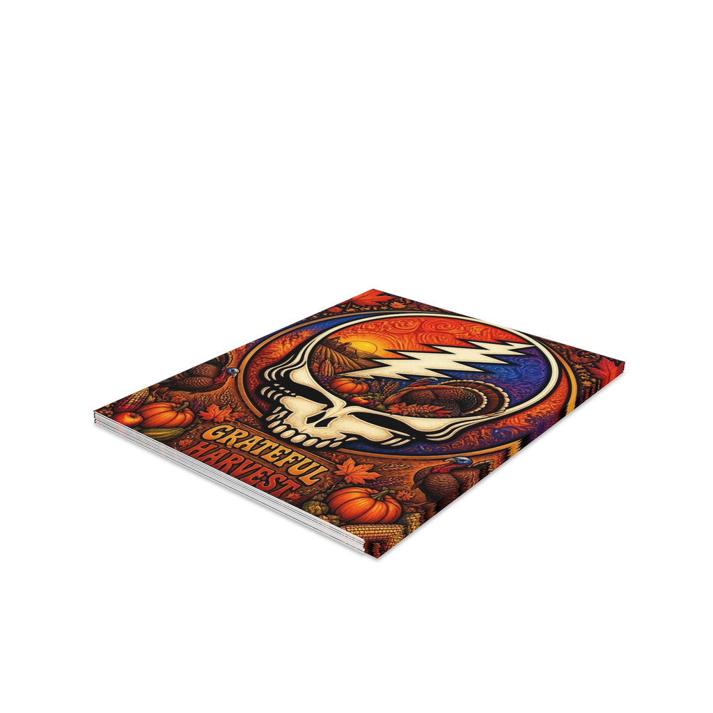 Steal Your Thanks skull pumpkin Thanksgiving Greeting Cards, Grateful Dead inspired