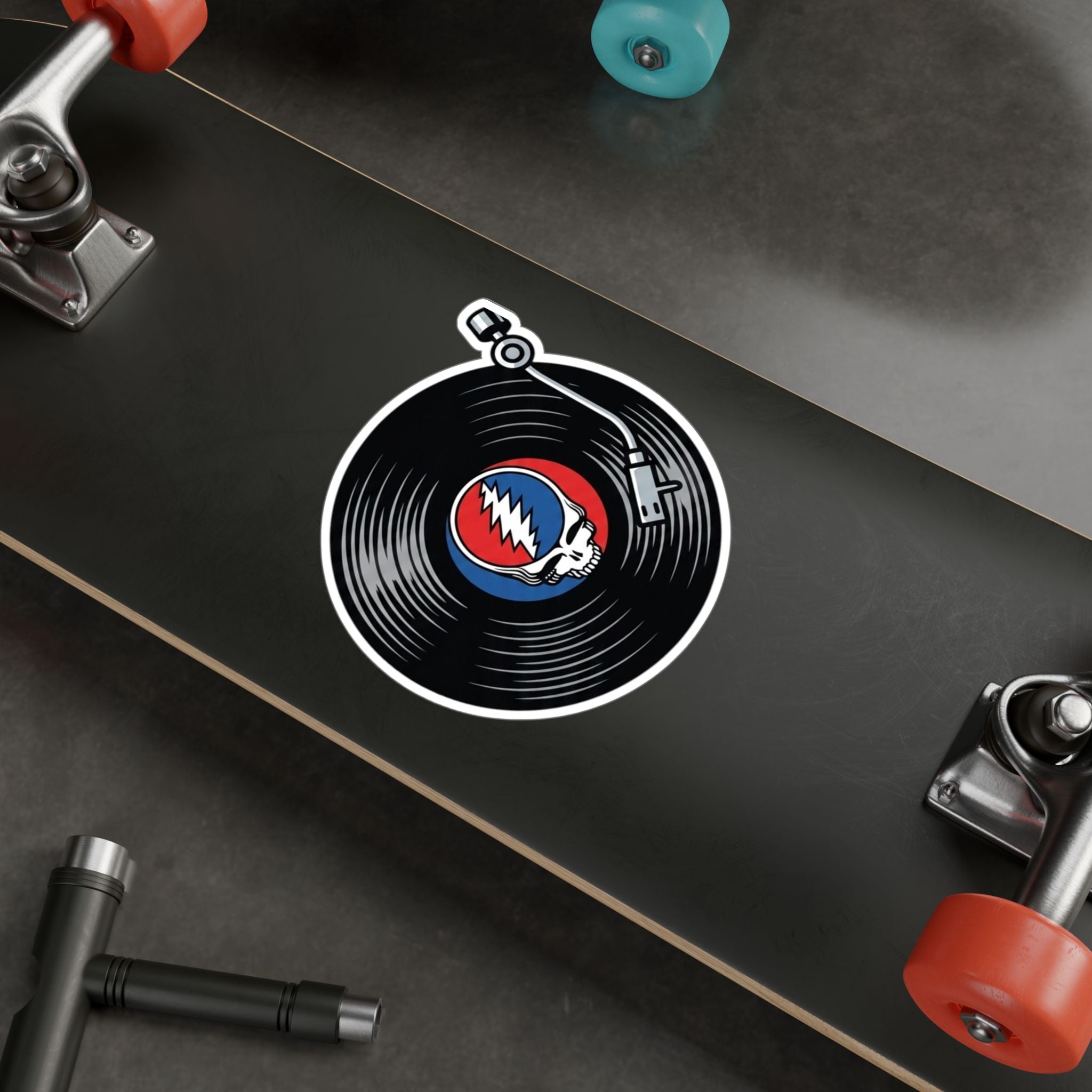Grateful Dead Steal Your Face Vinyl Record Sticker | Kiss-Cut Vinyl Decal