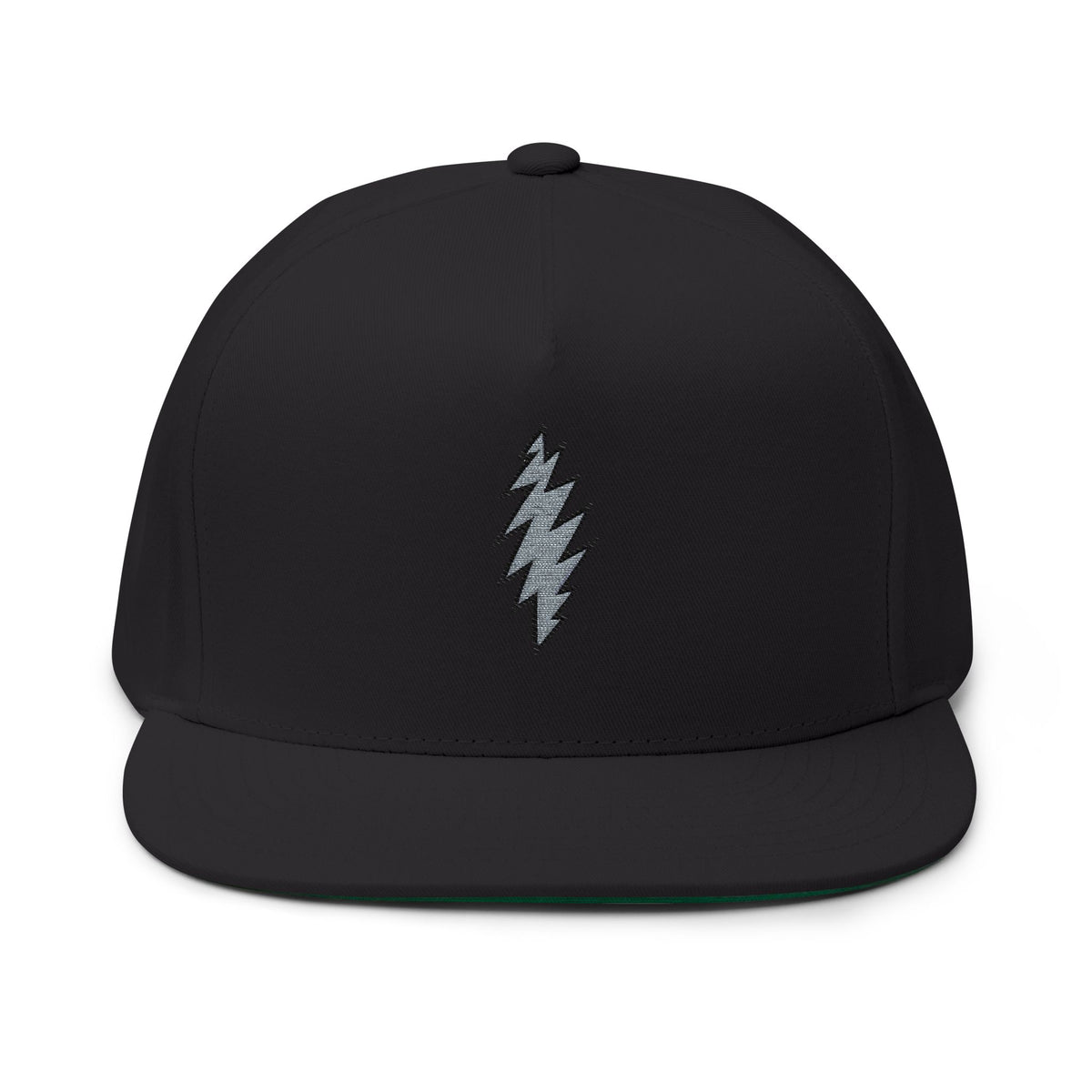 Lightning Bolt Embroidered Cap | Flat Bill Snapback Grateful Dead tour hat