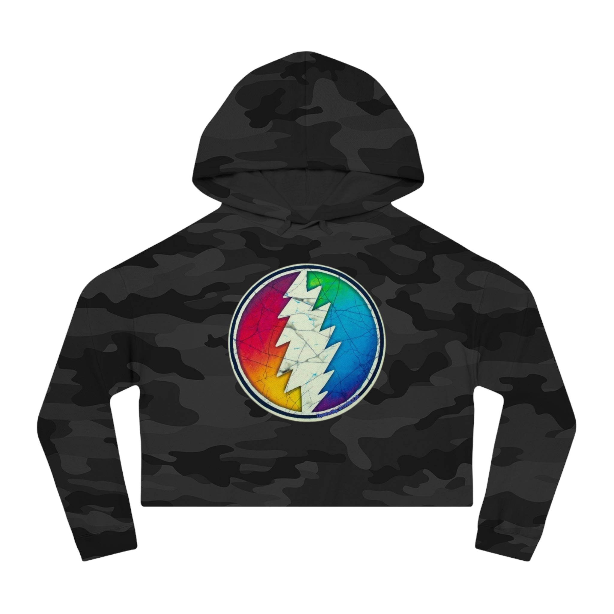 Grateful Dead Bears Cropped Hooded Sweatshirt | Vintage Band Hoodie