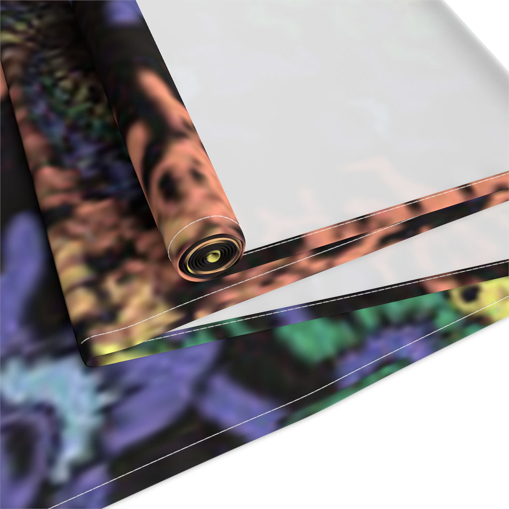 Grateful Dead Bear Rainbow Dancing Bears Table Runner | Psychedelic Spiral Cotton Poly, gift for a deadhead