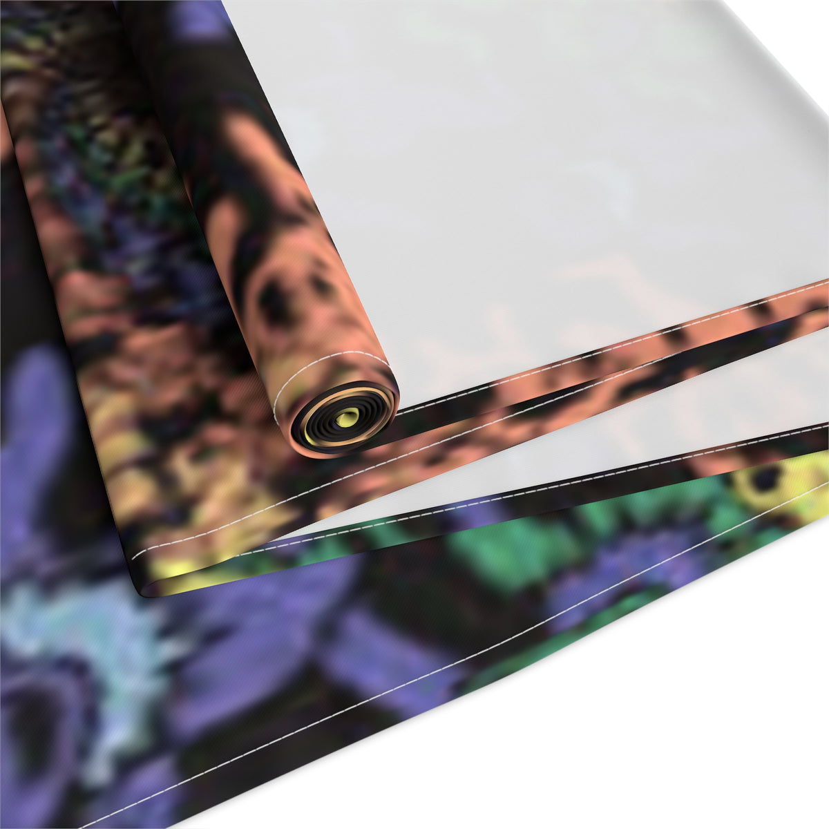 Grateful Dead Bear Rainbow Dancing Bears Table Runner | Psychedelic Spiral Cotton Poly, gift for a deadhead