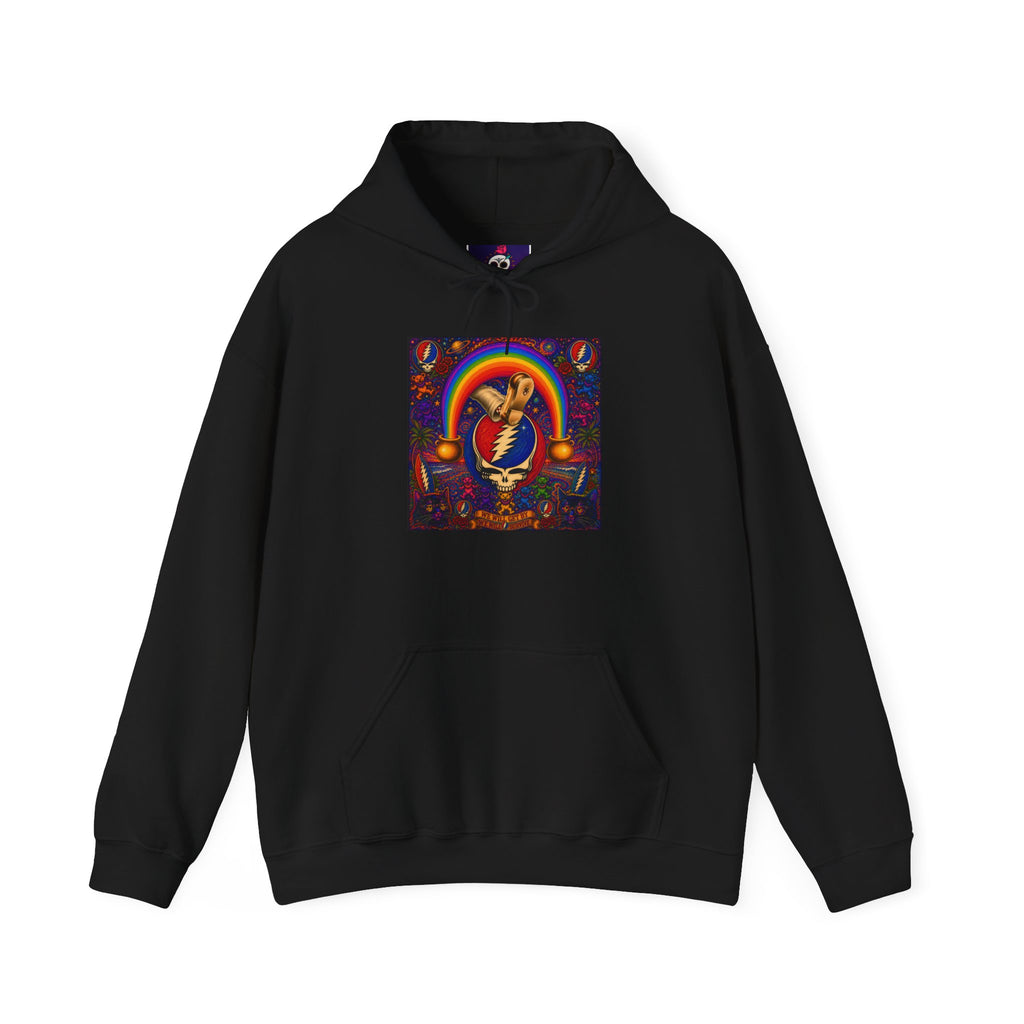 Psychedelic Grateful Dead  Hoodie | Rainbow Retro Rock Pullover