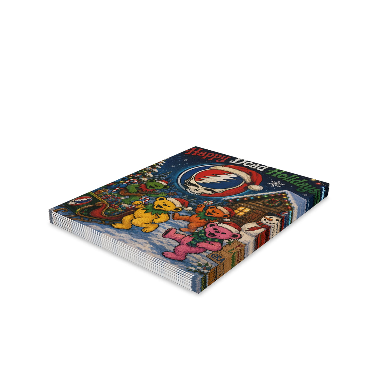 Grateful Dead Holiday Bears Greeting Cards