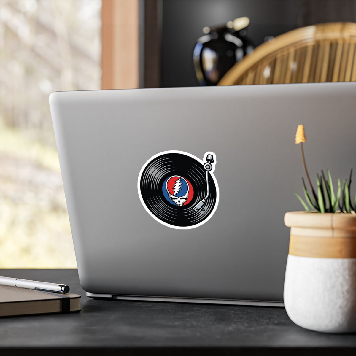 Grateful Dead Steal Your Face Vinyl Record Sticker | Kiss-Cut Vinyl Decal