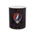 Steal Your Face Skull psychedelic pattern Mug | Ceramic coffee cup, Grateful Dead inspired, gift for a deadhead