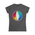 Rainbow Lightning Bolt Circle Tee | Psychedelic Grateful Dead Inspired Shirt