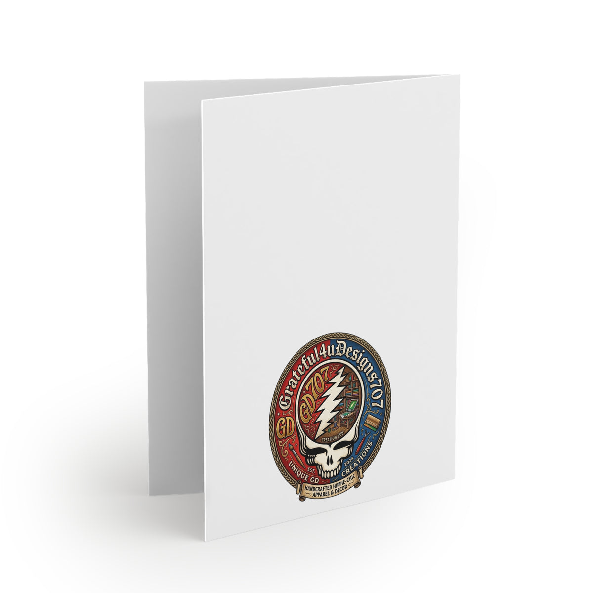 Grateful Dead Steal Your Face Santa Greeting Cards
