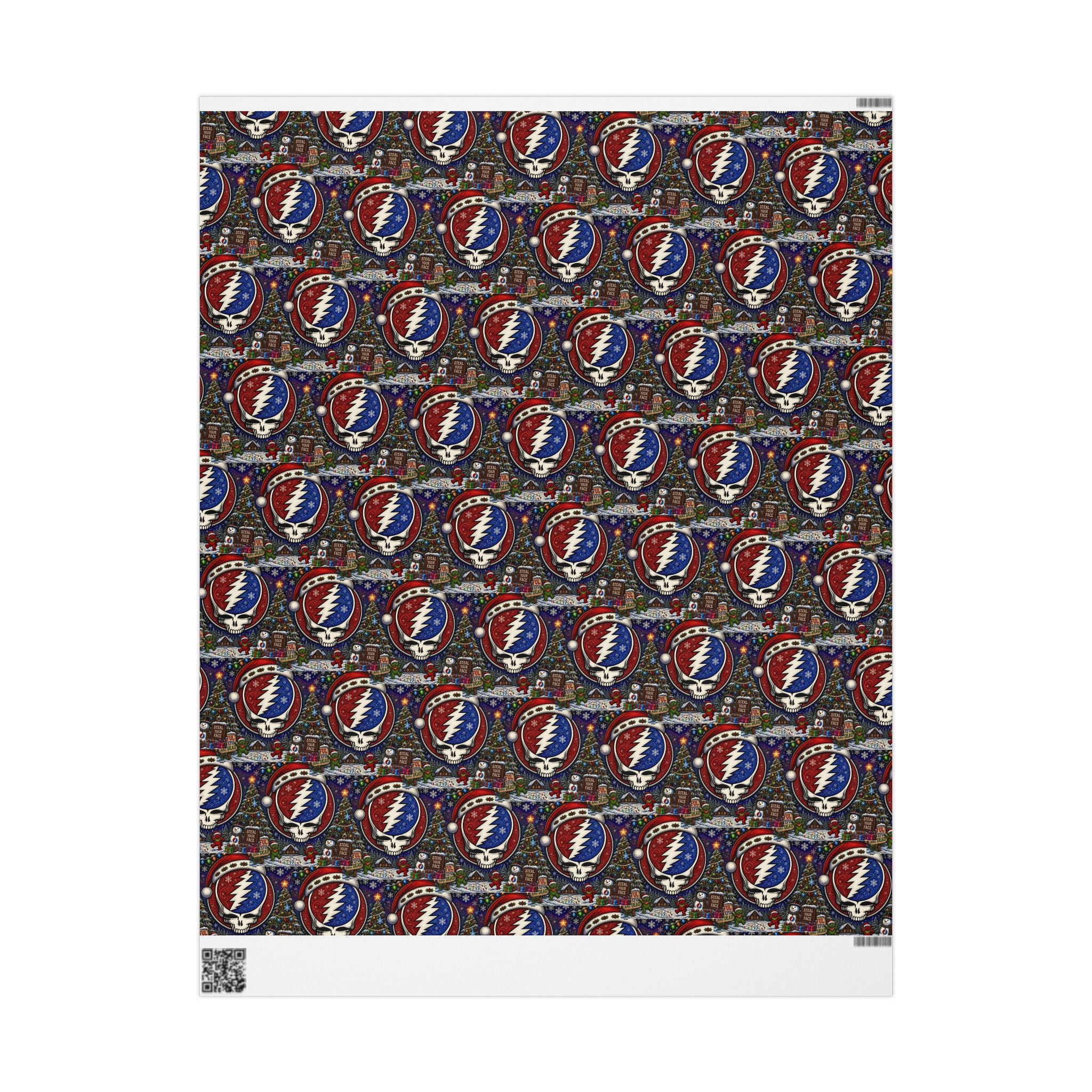 Snowman Ornament Pattern Wrapping Paper | Holiday Christmas Wrap Roll