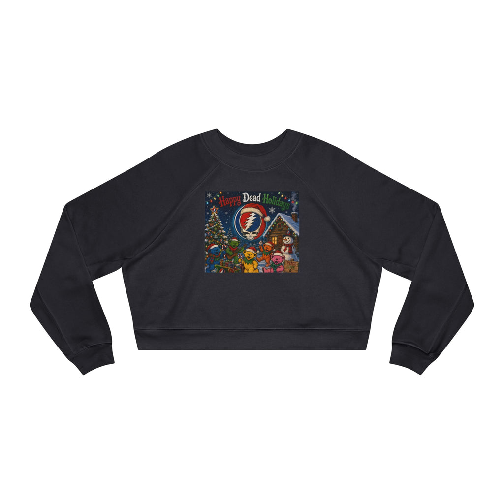 Grateful Dead Holiday Album Art Cropped Sweatshirt | Band Christmas Design, gift for deadhead, her