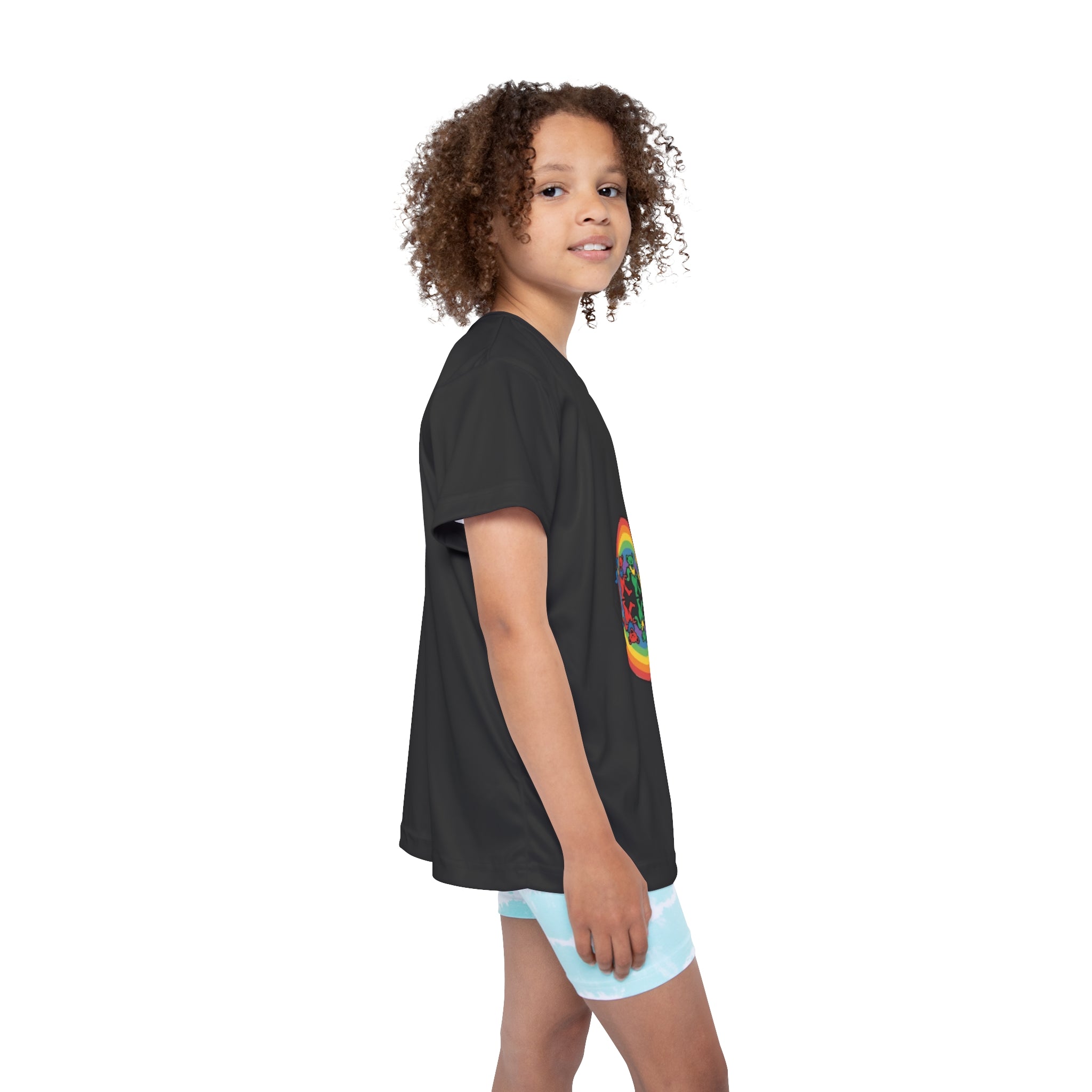 Grateful Dead Rainbow Skateboard Kids Jersey | Colorful Skate Bears Circle Design