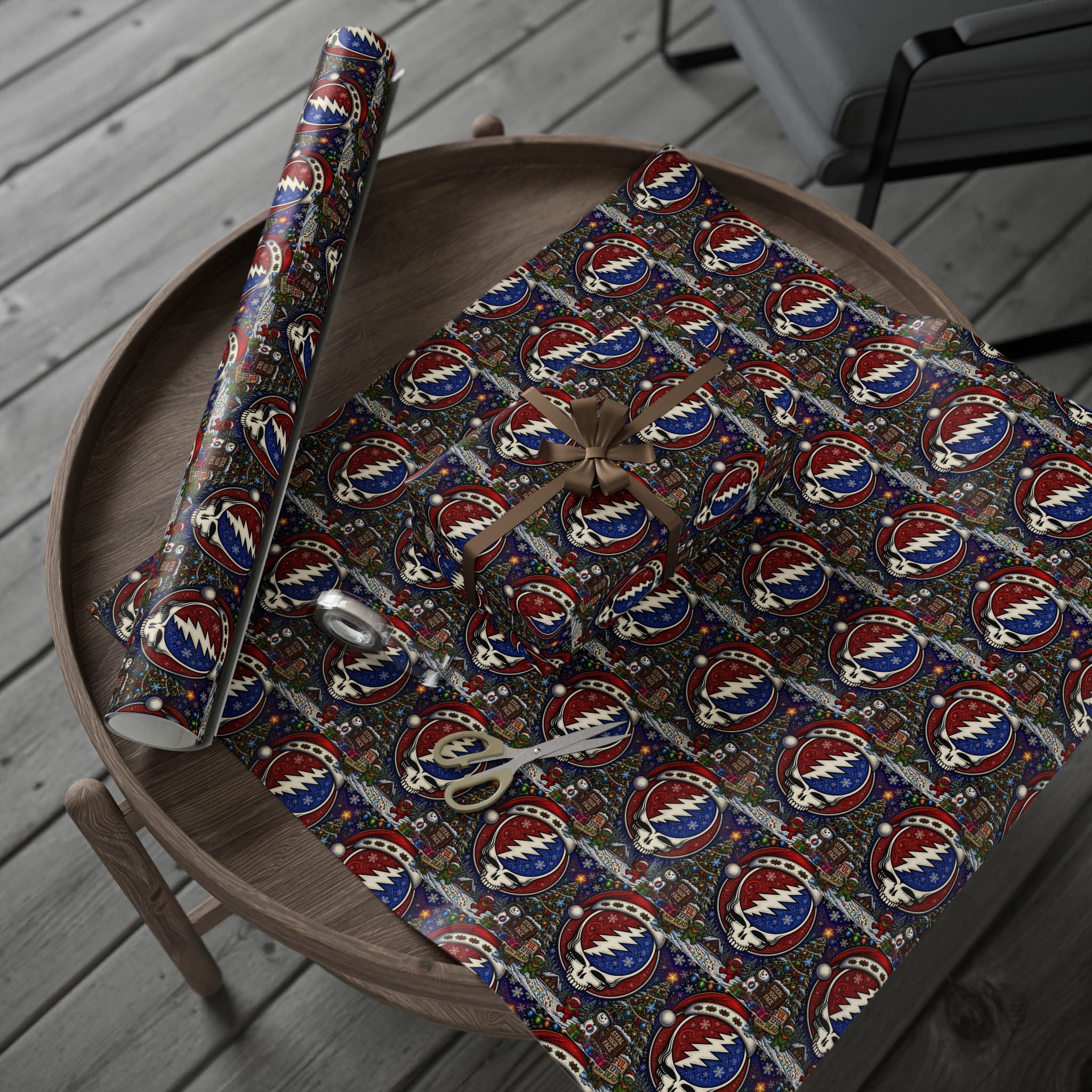 Snowman Ornament Pattern Wrapping Paper | Holiday Christmas Wrap Roll
