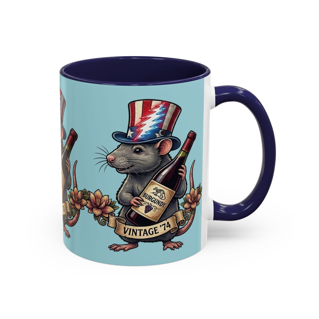 Grateful Dead Wharf rat  Accent Coffee Mug | Vintage '74 , gift for a deadhead dad, mom, friend, brother