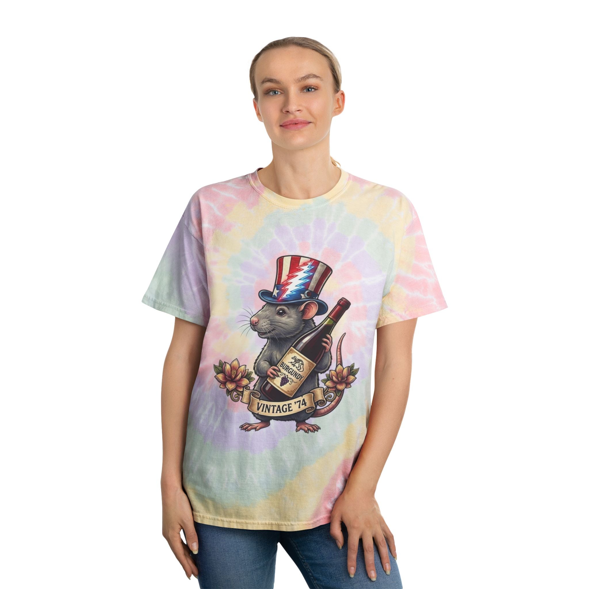 Grateful Dead Wharf Rat Tee | Tie-Dye Spiral, gift for deadhead, him, her, dad, mom, weir all here