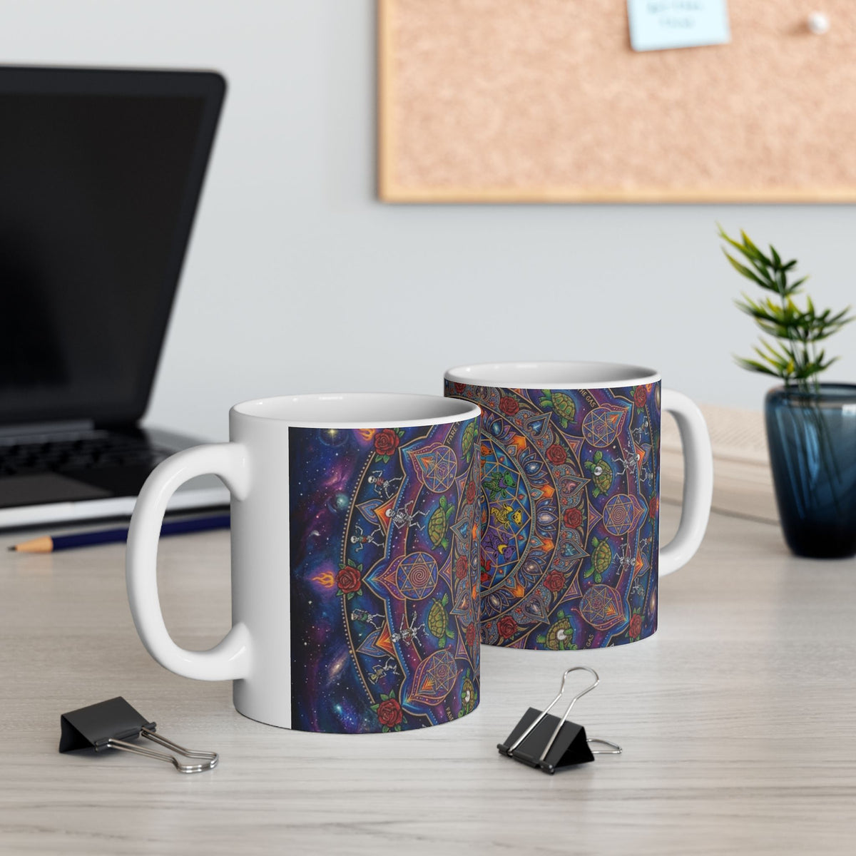 Grateful Dead Skull Mug | Ceramic Coffee Tea Cup 11oz 15oz, gift for deadhead, gift for him, her, friend