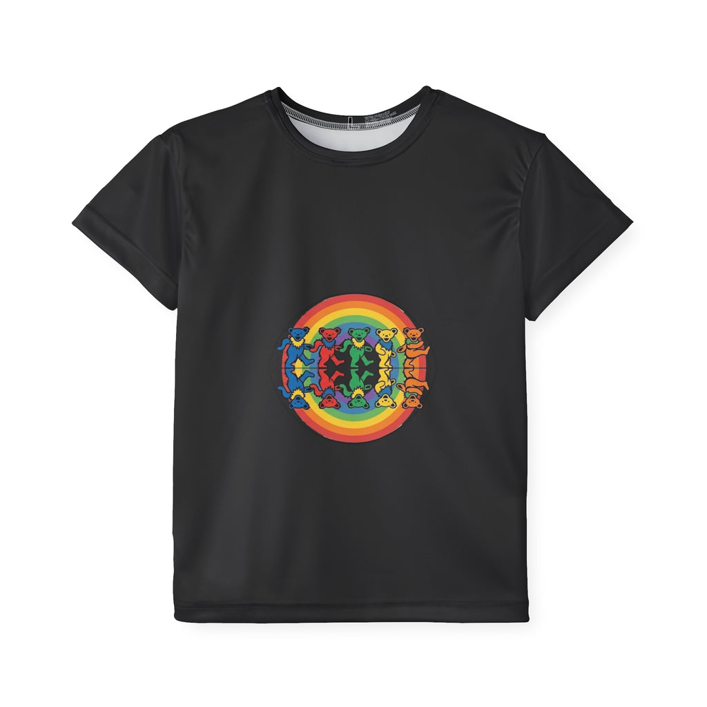 Grateful Dead Rainbow Skateboard Kids Jersey | Colorful Skate Bears Circle Design