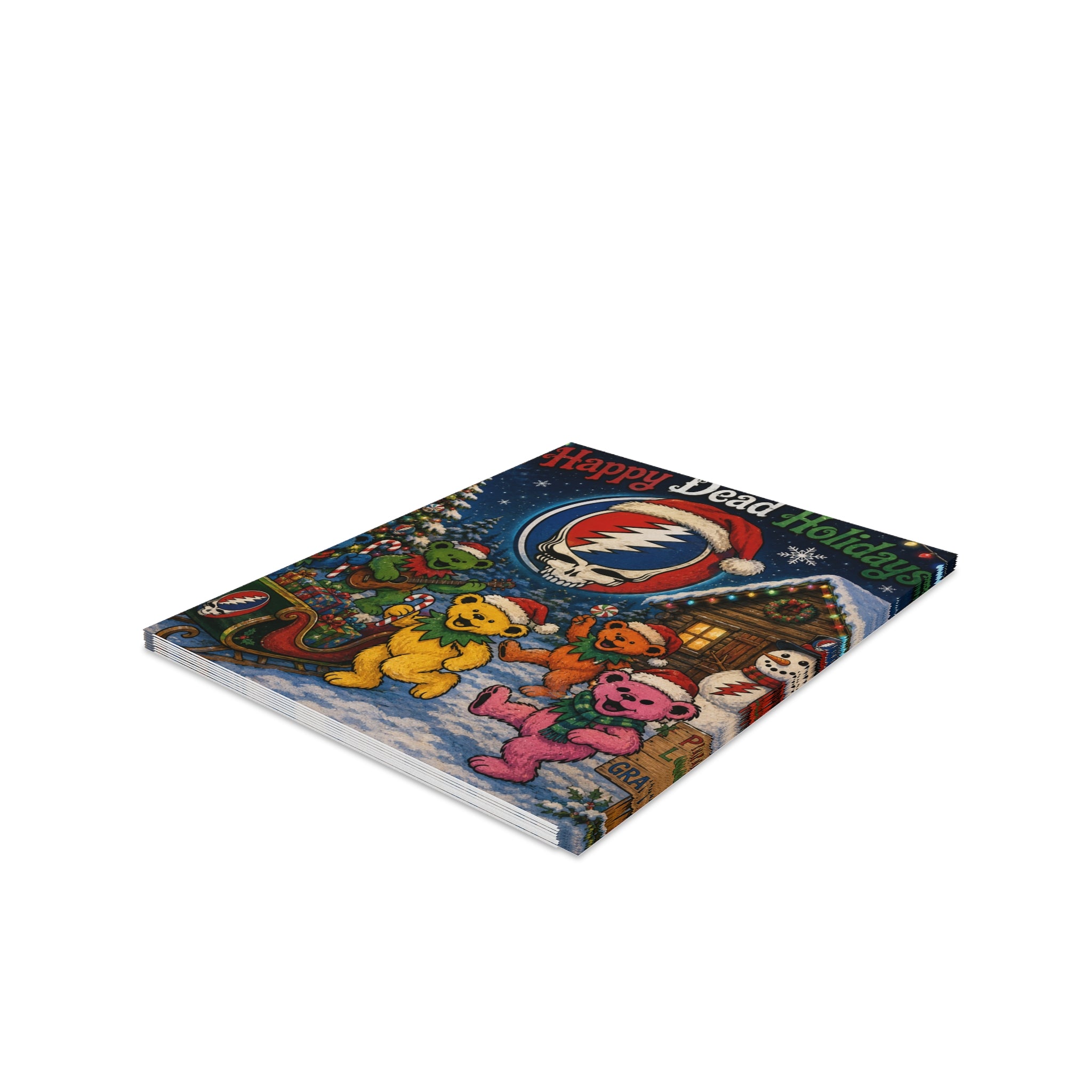 Grateful Dead Holiday Bears Greeting Cards