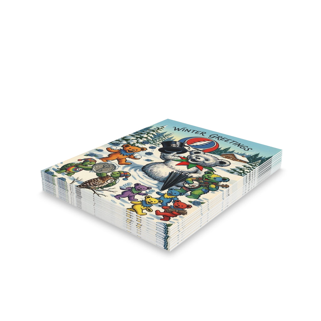 Grateful Dead Winter Greetings Card, gift for deadhead