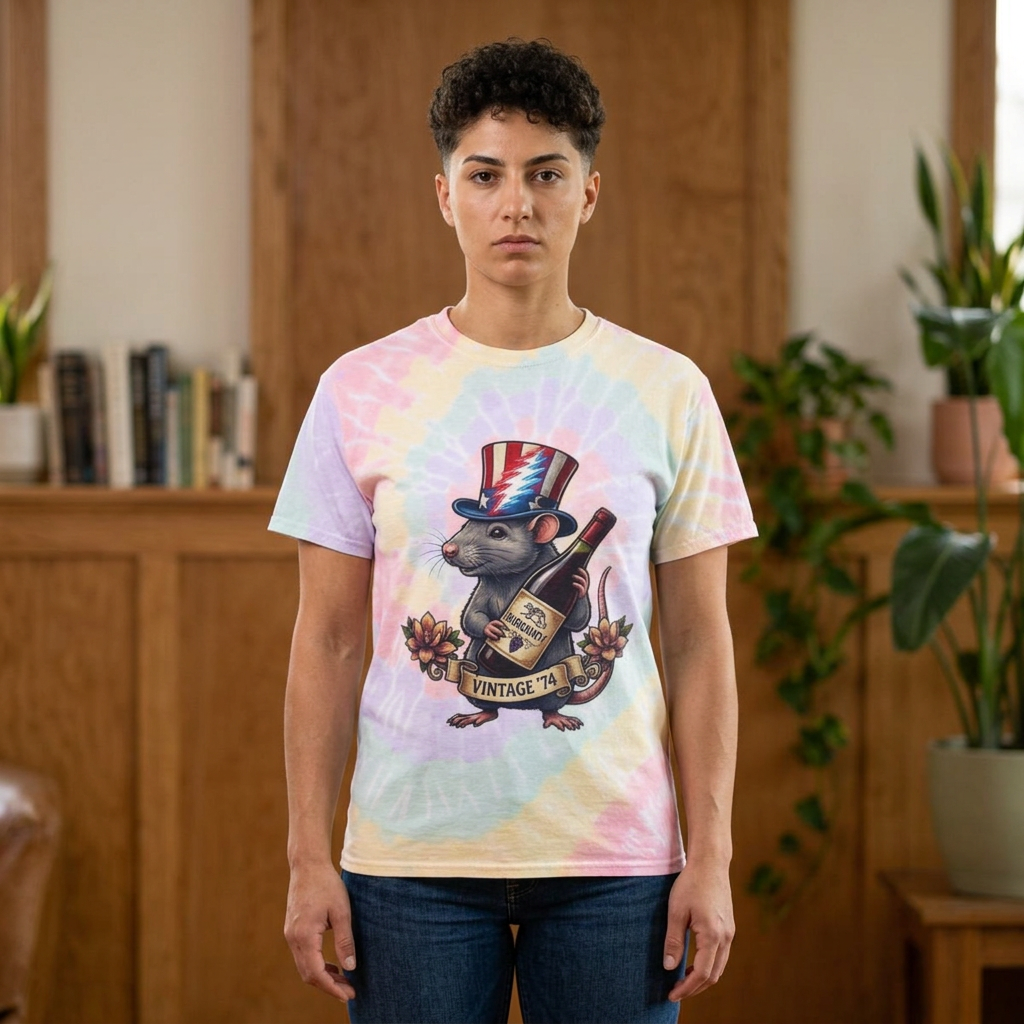 Grateful Dead Wharf Rat Tee | Tie-Dye Spiral, gift for deadhead, him, her, dad, mom, weir all here