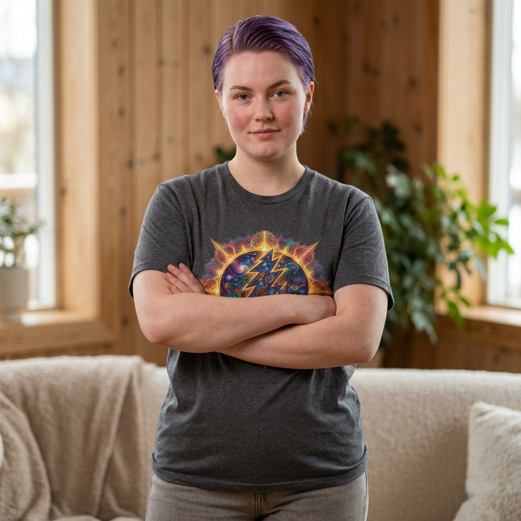 Psychedelic Lightning Mandala T-Shirt | Grateful Dead Inspired Hippie Tee
