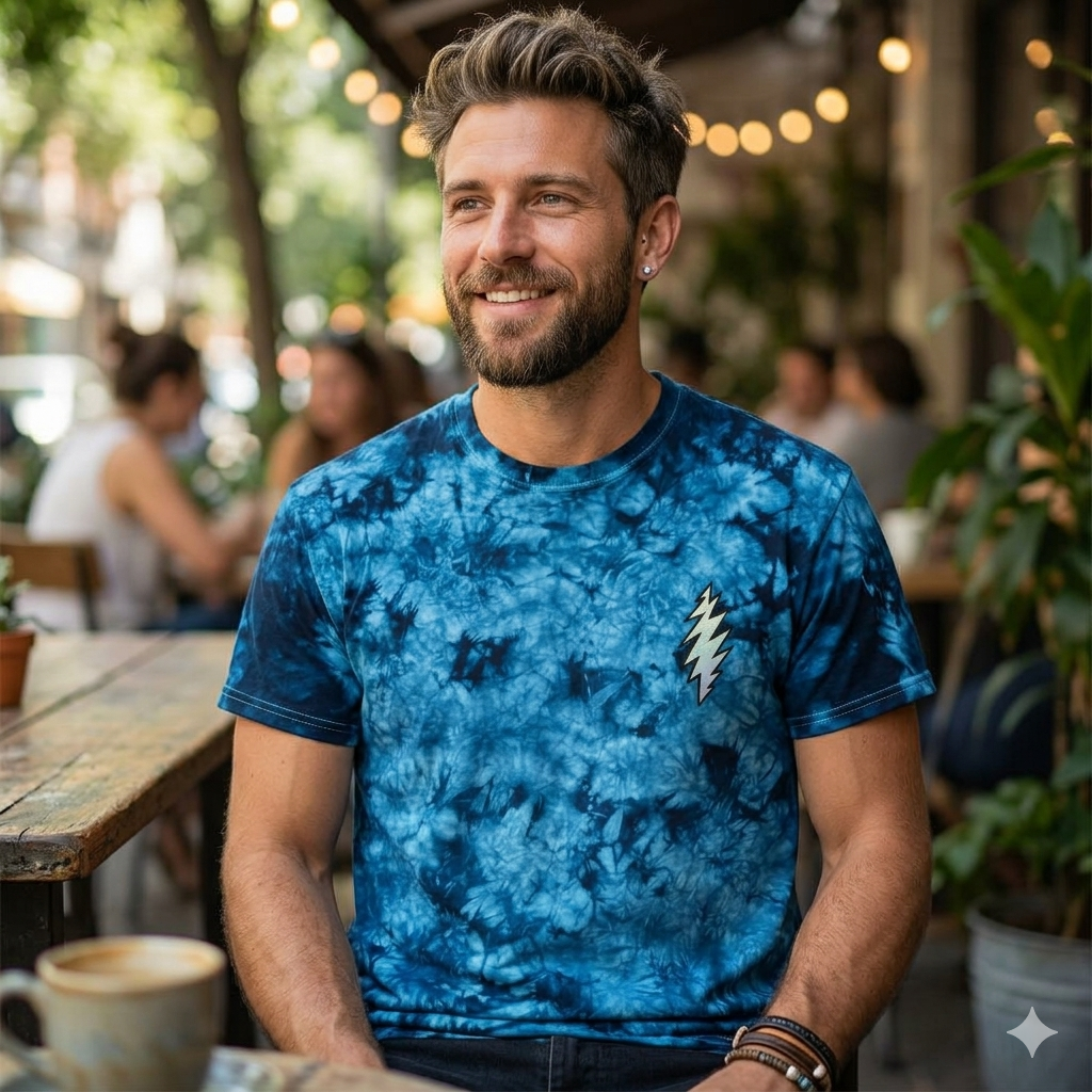 Crystal Tie-Dye Tee, Gratefyl dead shirt, Hippie Tie-Dye T-Shirt, Positive Vibes Crystal Top, Boho Gratefyl dead Shirt, Festival Wear Tee,