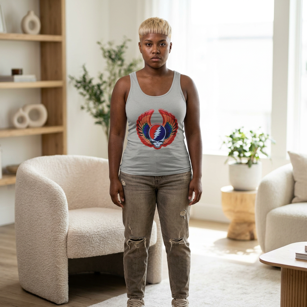 Grateful Dead Lightning Skull Wings tank | psychedelic rock band logo