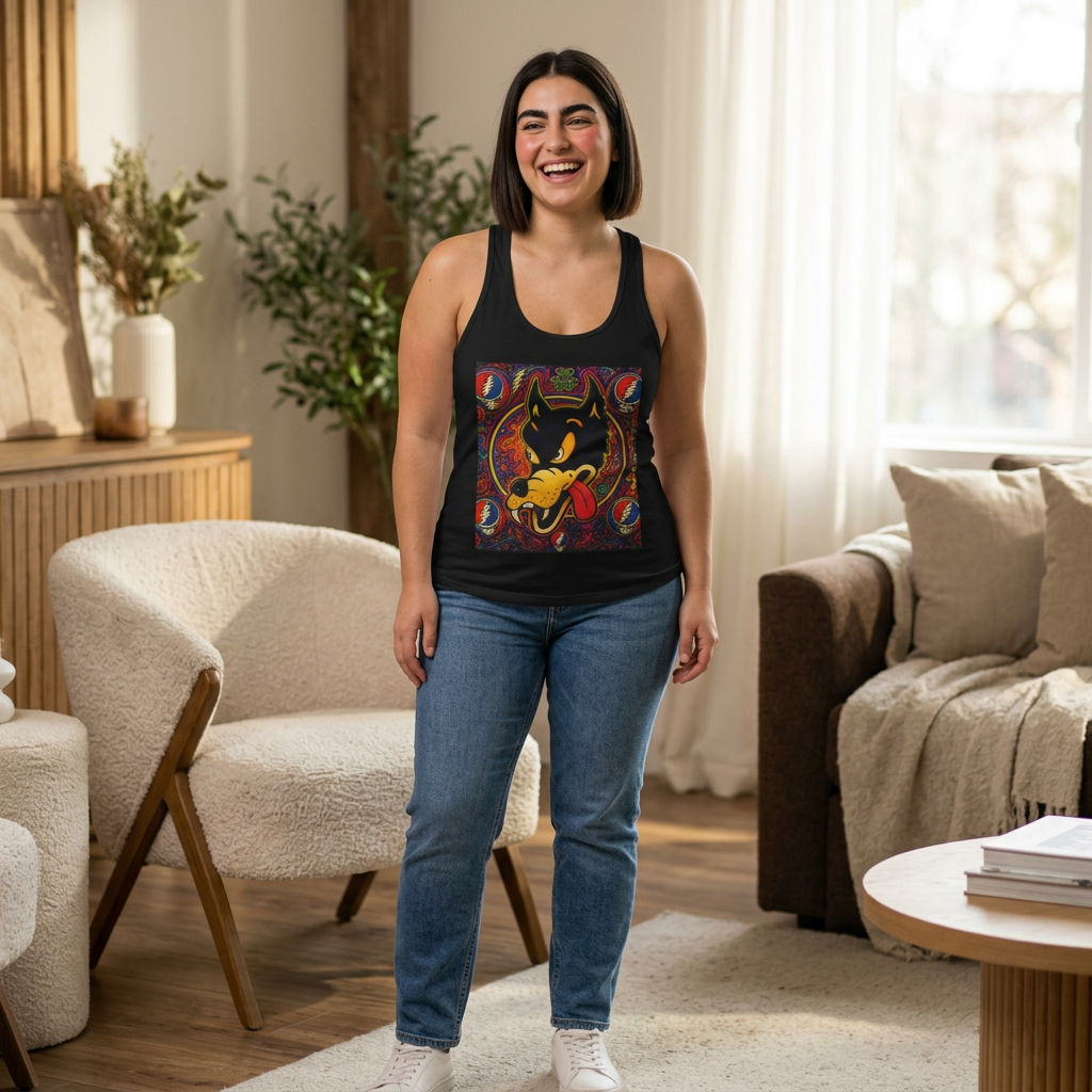 Women's Ideal Racerback Tank, grateful dead inspired, gift for a deadhead