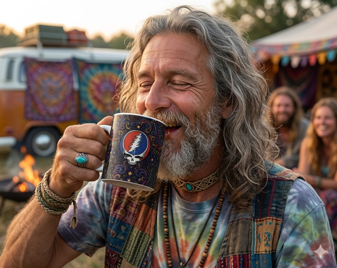 Steal Your Face Skull psychedelic pattern Mug | Ceramic coffee cup, Grateful Dead inspired, gift for a deadhead