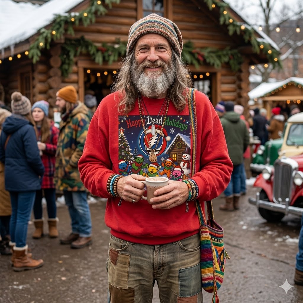 Grateful Dead Holiday Bears Long Sleeve Tee | Happy Dead Holidays Christmas, gift for deadhead