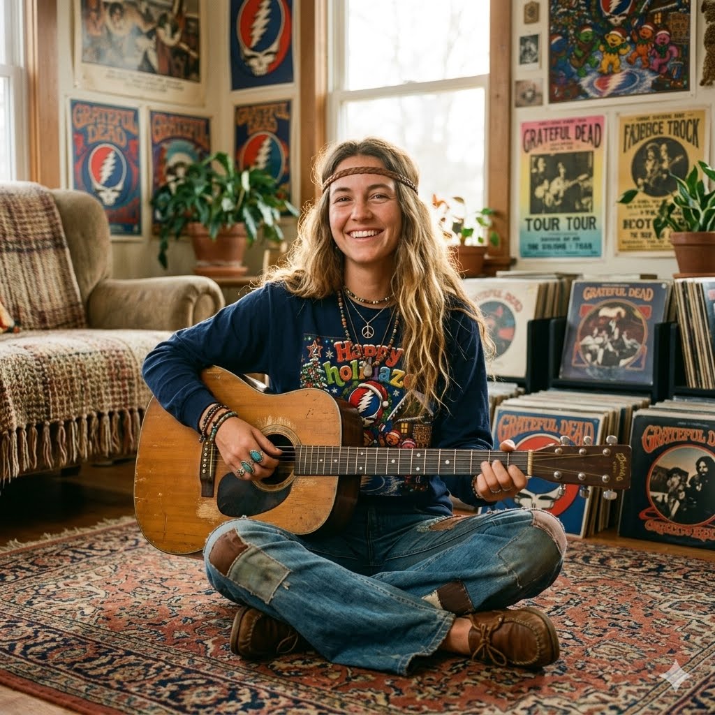 Grateful Dead "Happy Holidaze" Bears Long Sleeve Shirt | Holiday Music Tee, gift for deadhead, ugly christmas shirt