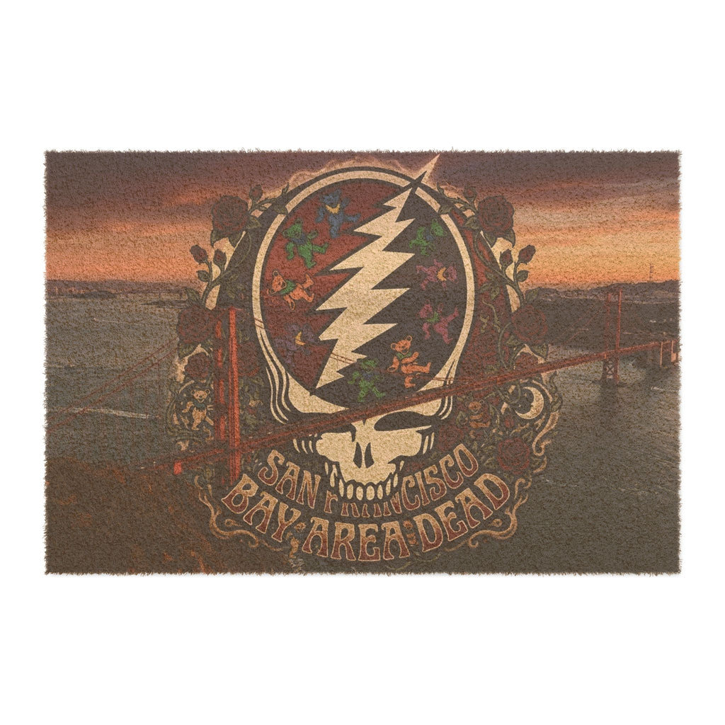 Grateful Dead Steal Your Face Skull Doormat | San Francisco Bay Areacrest, gift for a deadhead