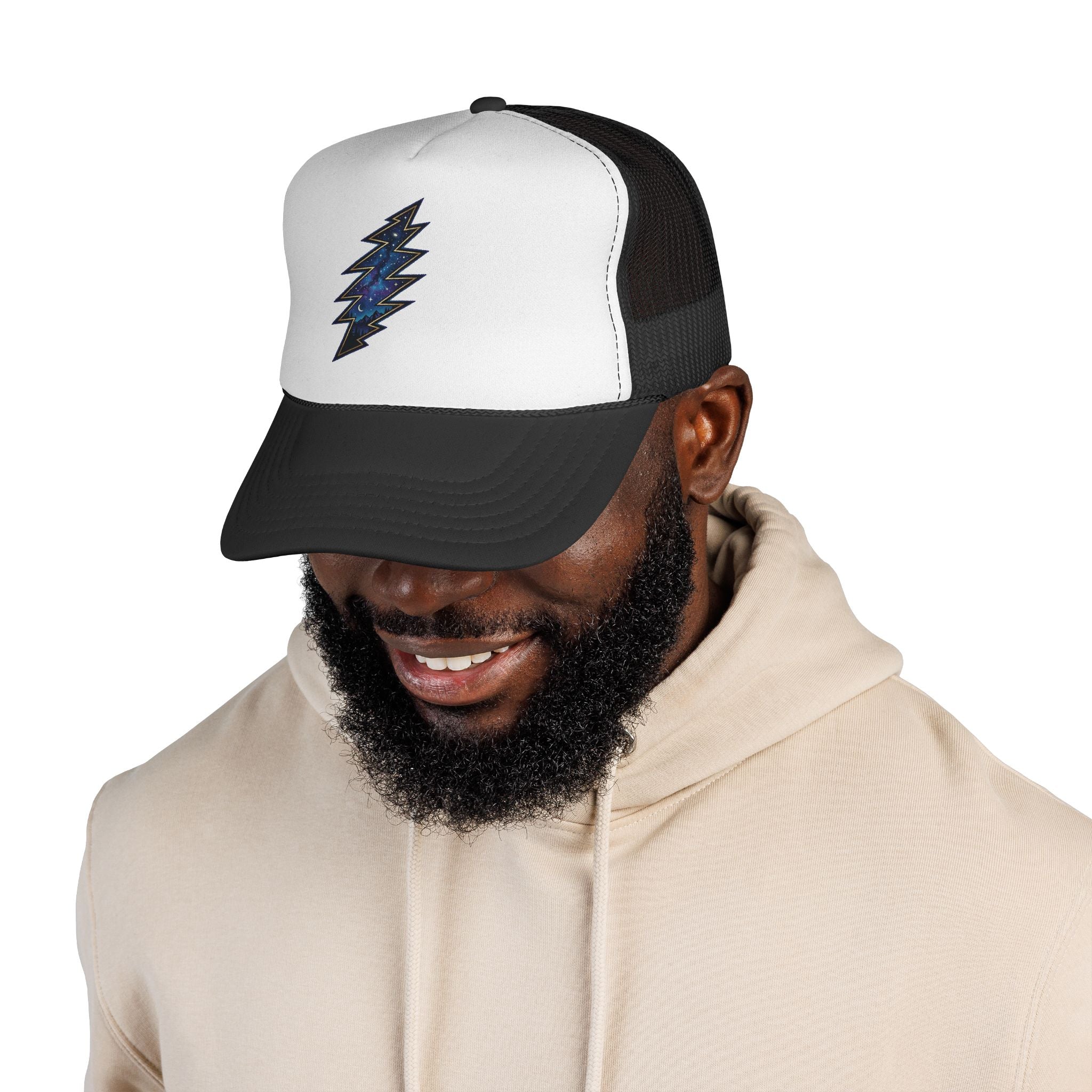 Grateful Dead Galaxy Lightning Bolt Trucker Cap | Space Bolt Mesh Hat