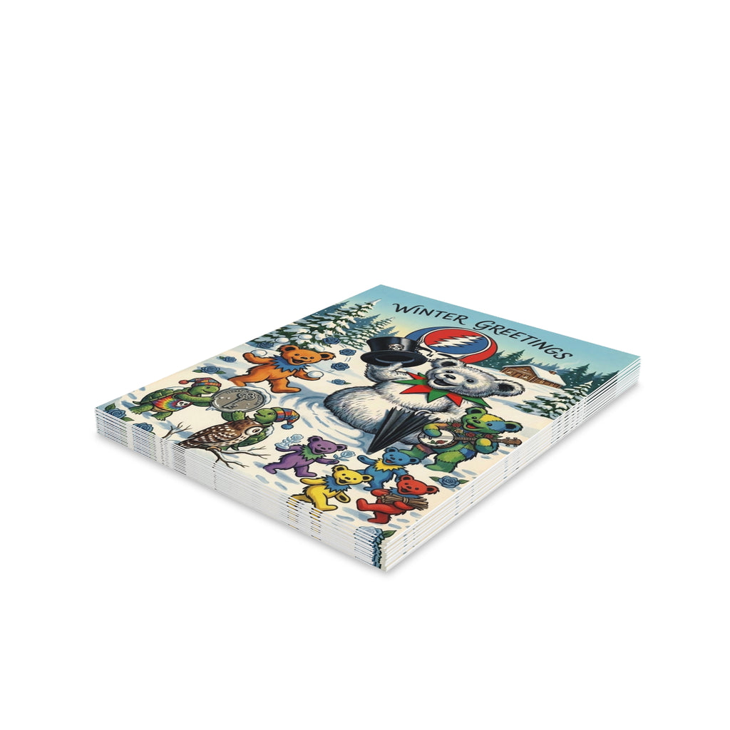 Grateful Dead Winter Greetings Card, gift for deadhead