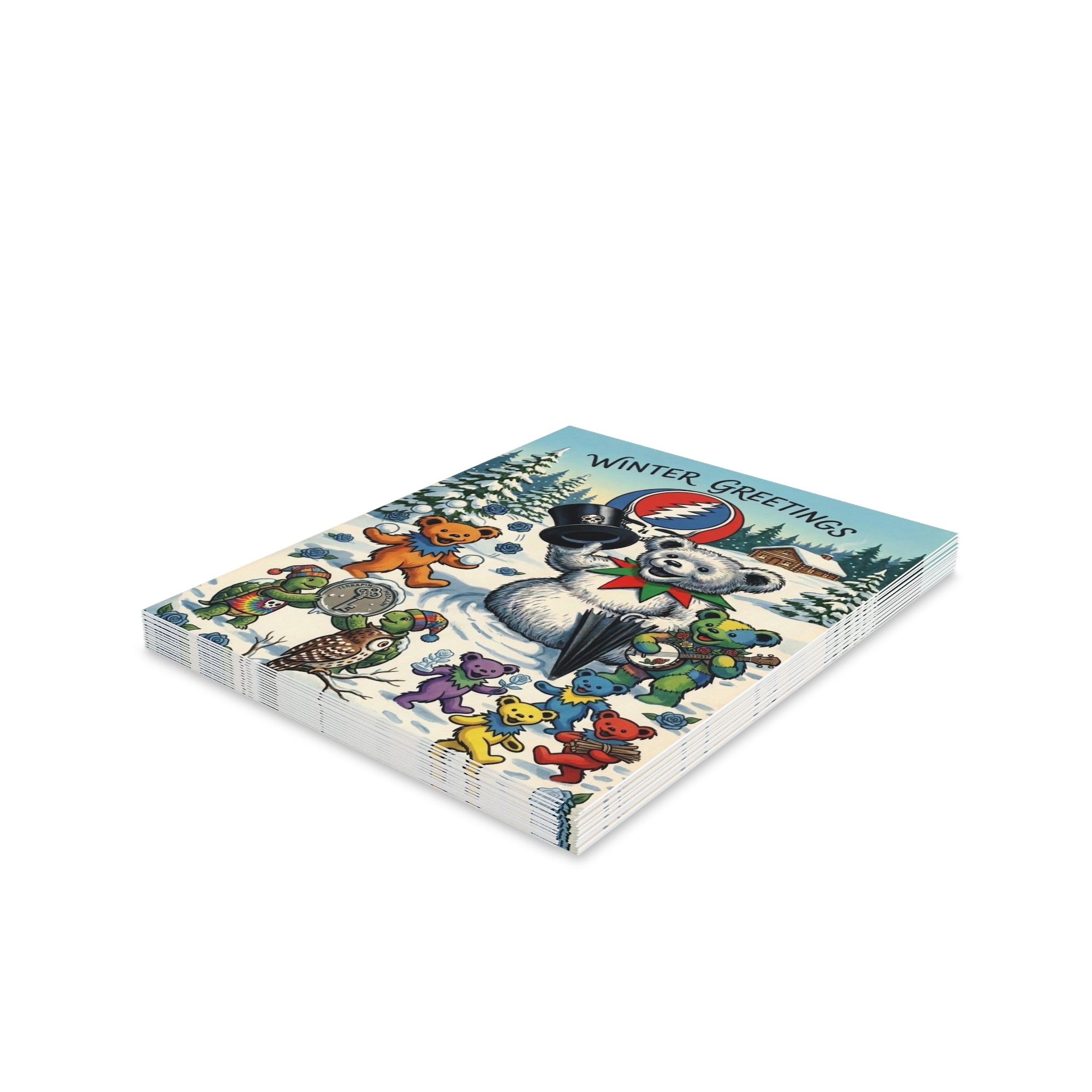 Grateful Dead Winter Greetings Card, gift for deadhead