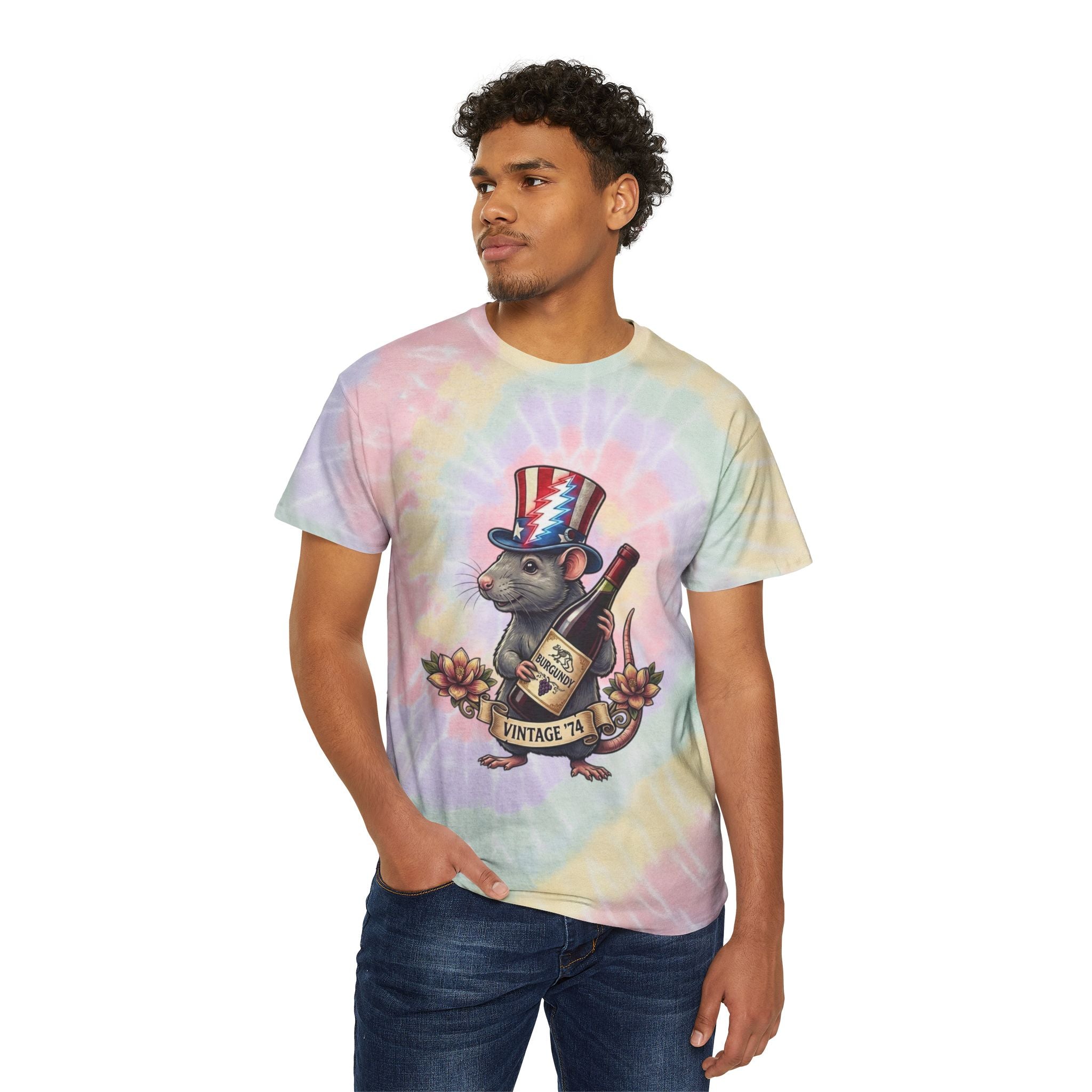 Grateful Dead Wharf Rat Tee | Tie-Dye Spiral, gift for deadhead, him, her, dad, mom, weir all here
