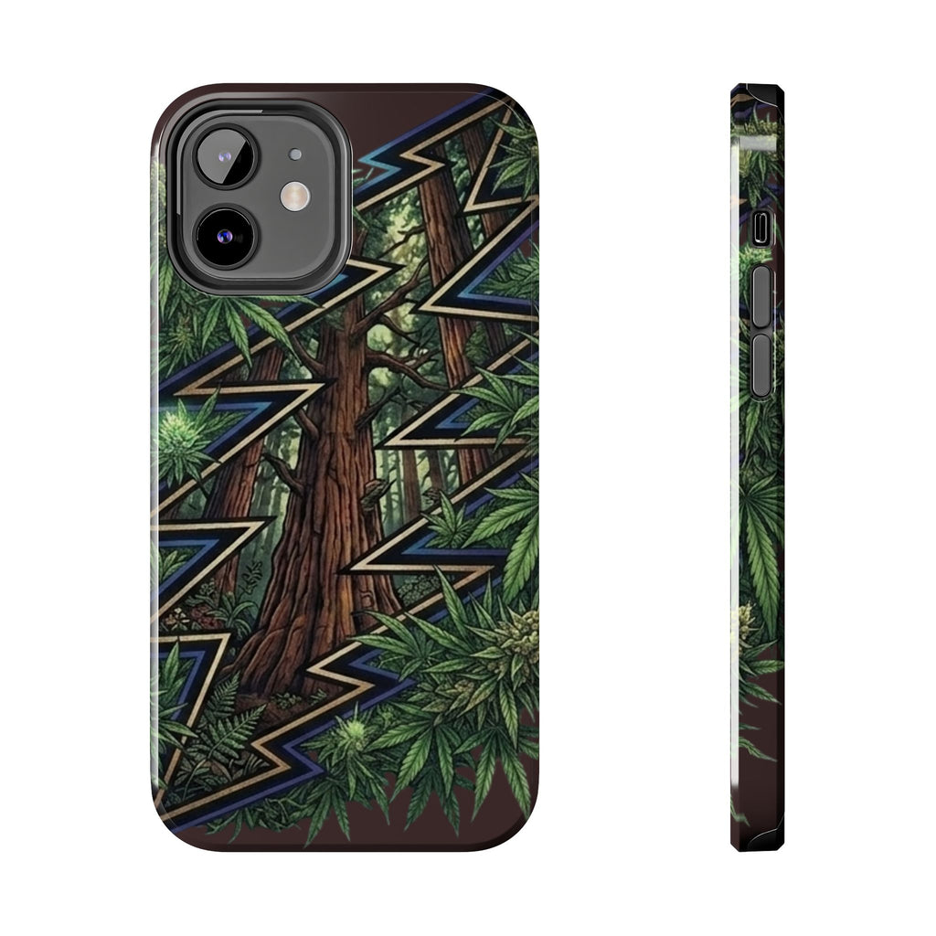 Grateful Dead Norcal Redwood Forest Geometric Lightning Phone Case | Tough Phone Cases