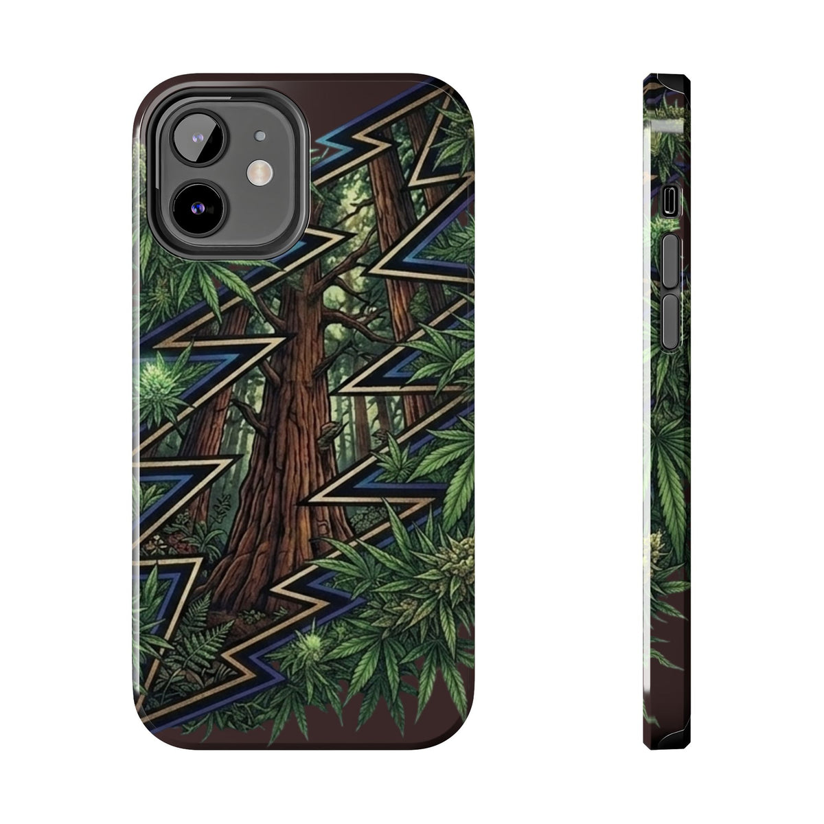Grateful Dead Norcal Redwood Forest Geometric Lightning Phone Case | Tough Phone Cases