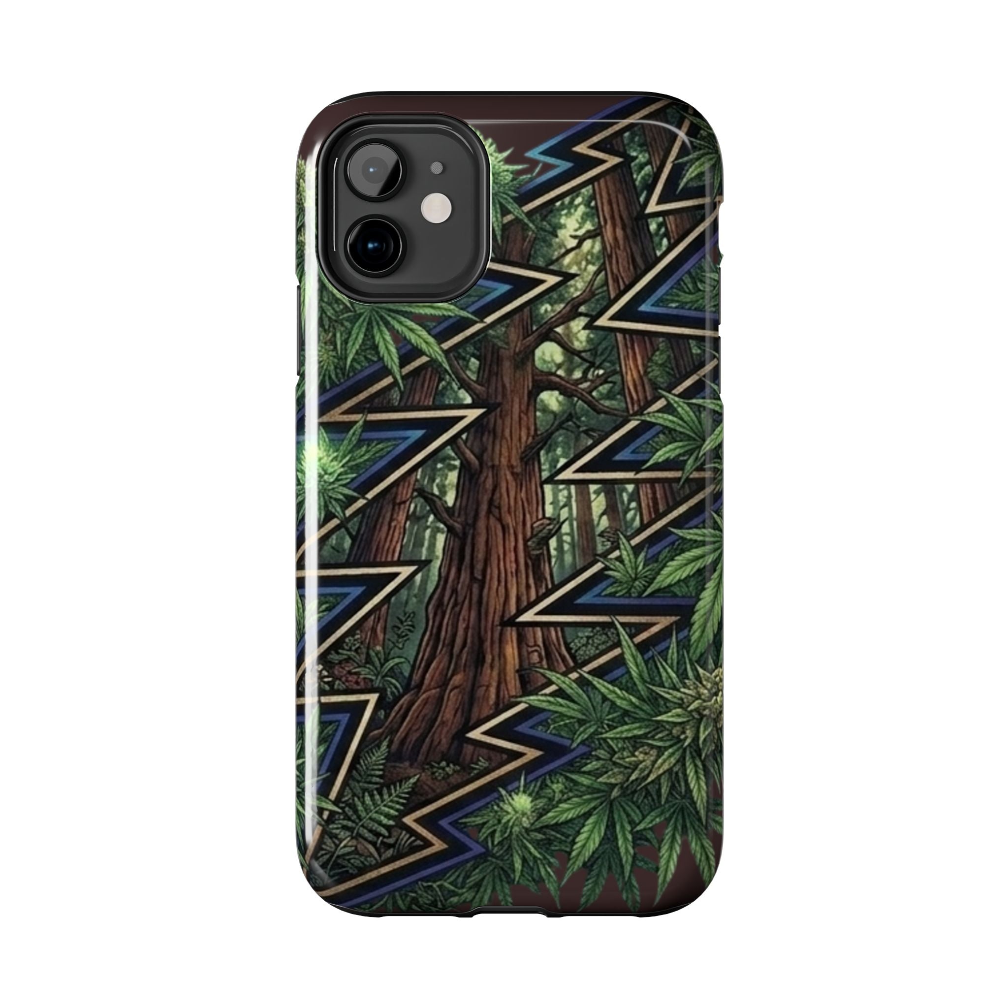 Grateful Dead Norcal Redwood Forest Geometric Lightning Phone Case | Tough Phone Cases