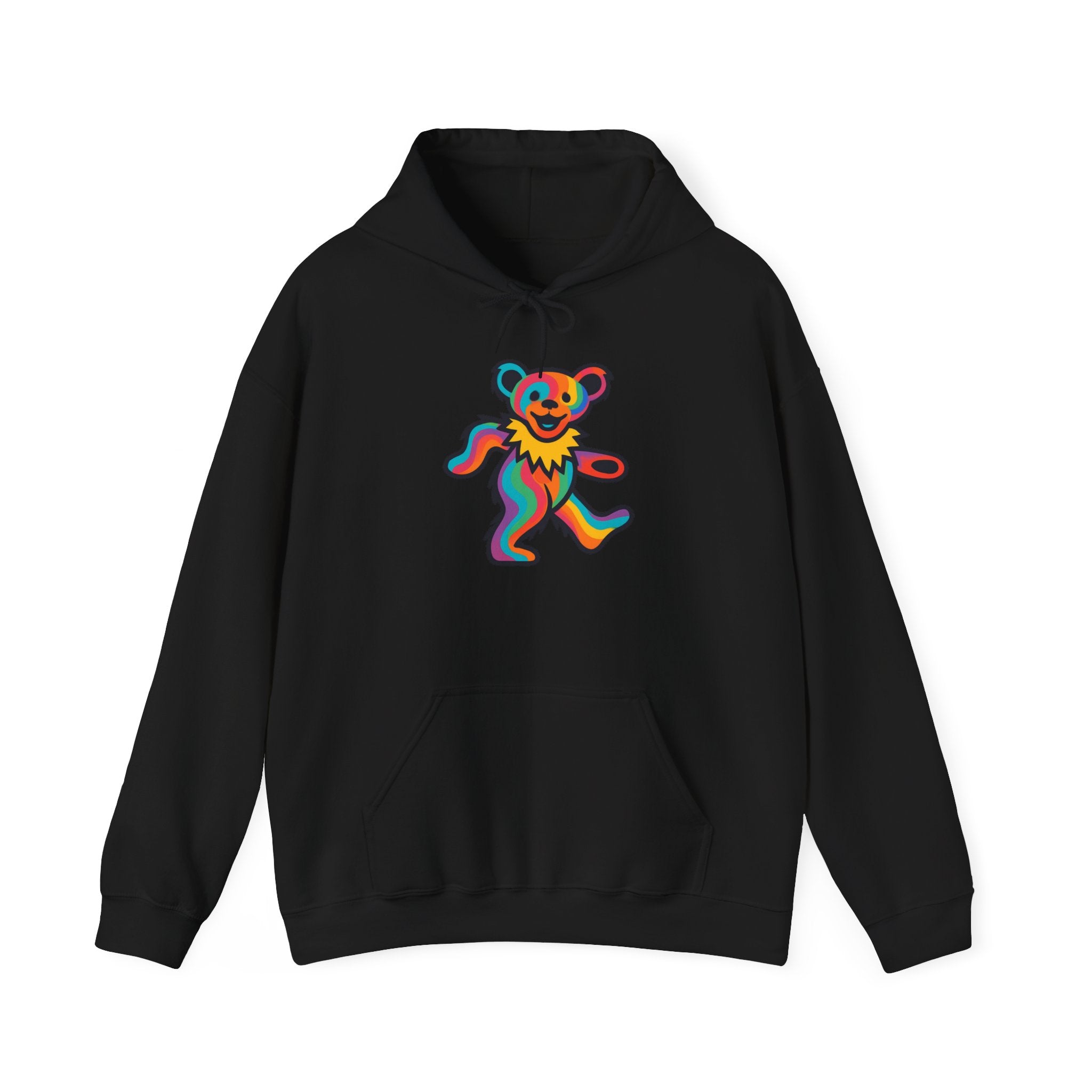 Rainbow Dancing Bear Hoodie | Psychedelic Grateful Dead Inspired, gift for deadhead, unisex, softstyle hoodie