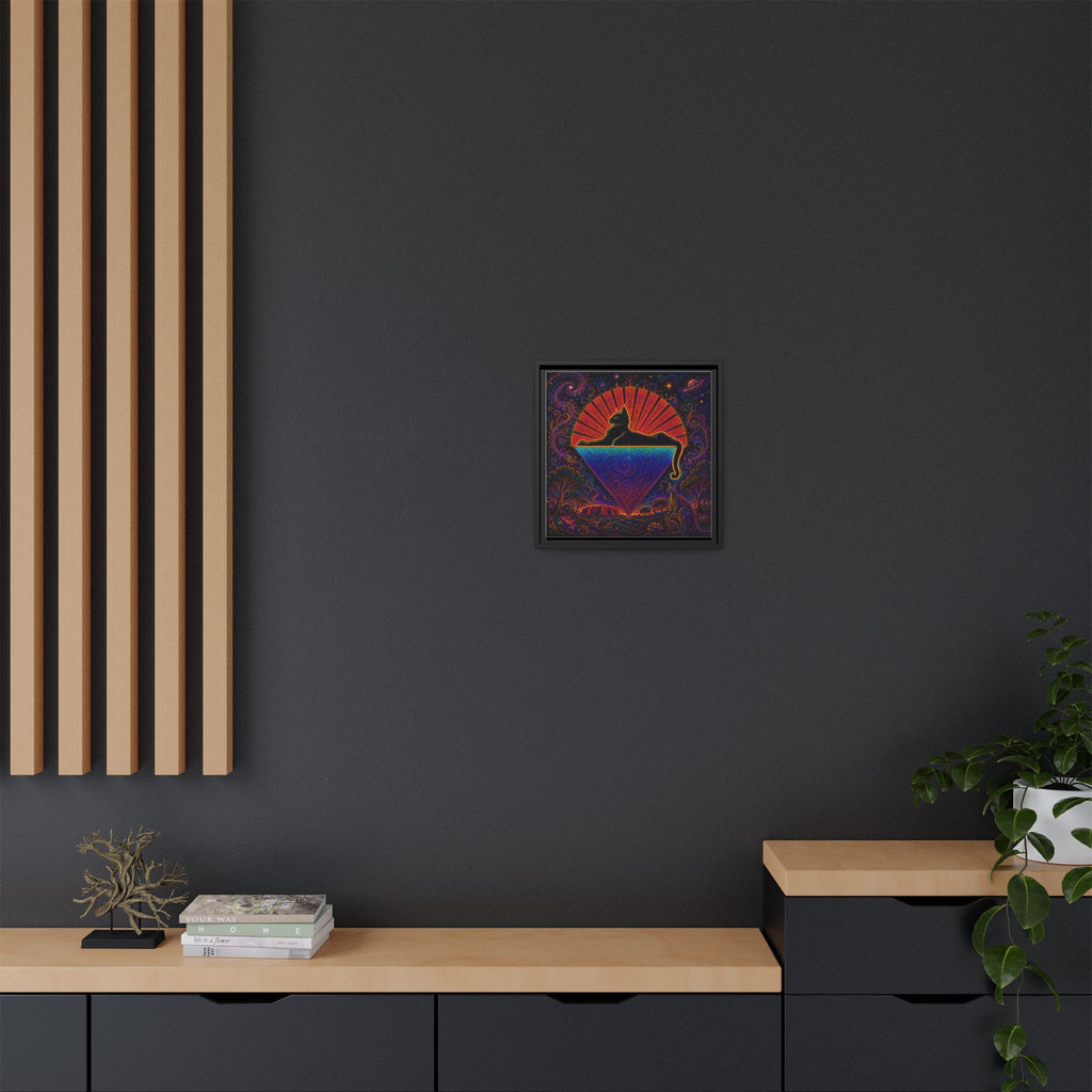Cats down under the stars Mystic Cat Silhouette Canvas