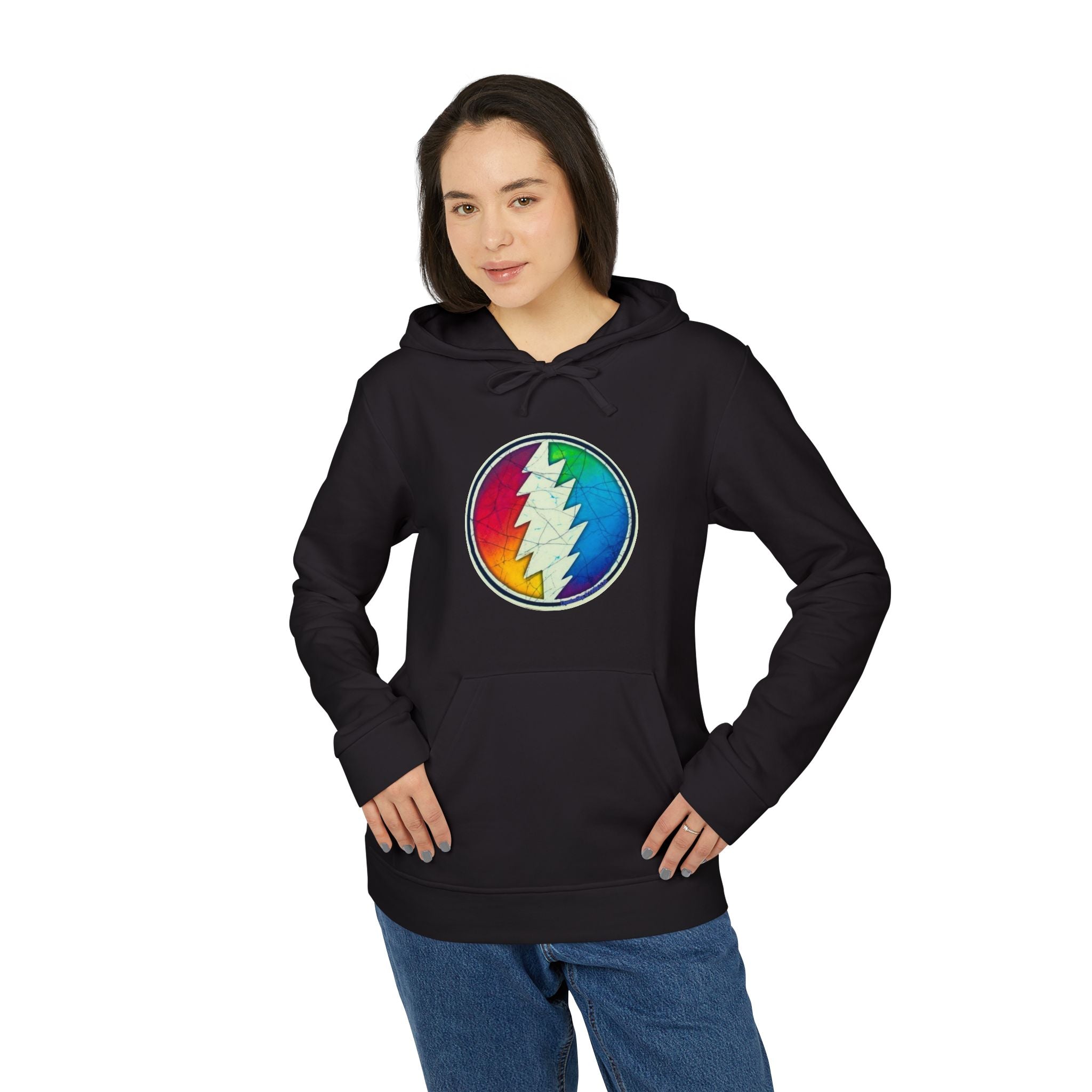 Rainbow Lightning Bolt hoodie | Grateful Dead inspired sweatshirt, gift for a deadhead