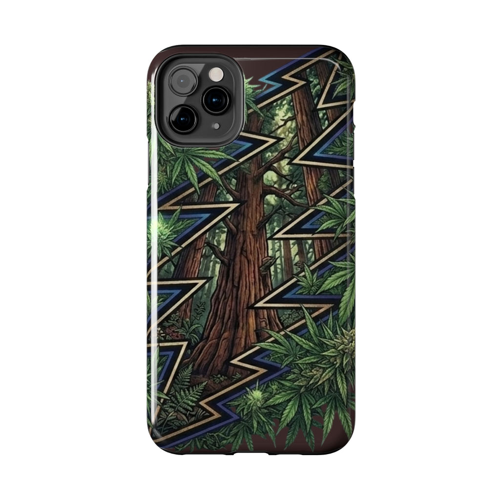 Grateful Dead Norcal Redwood Forest Geometric Lightning Phone Case | Tough Phone Cases