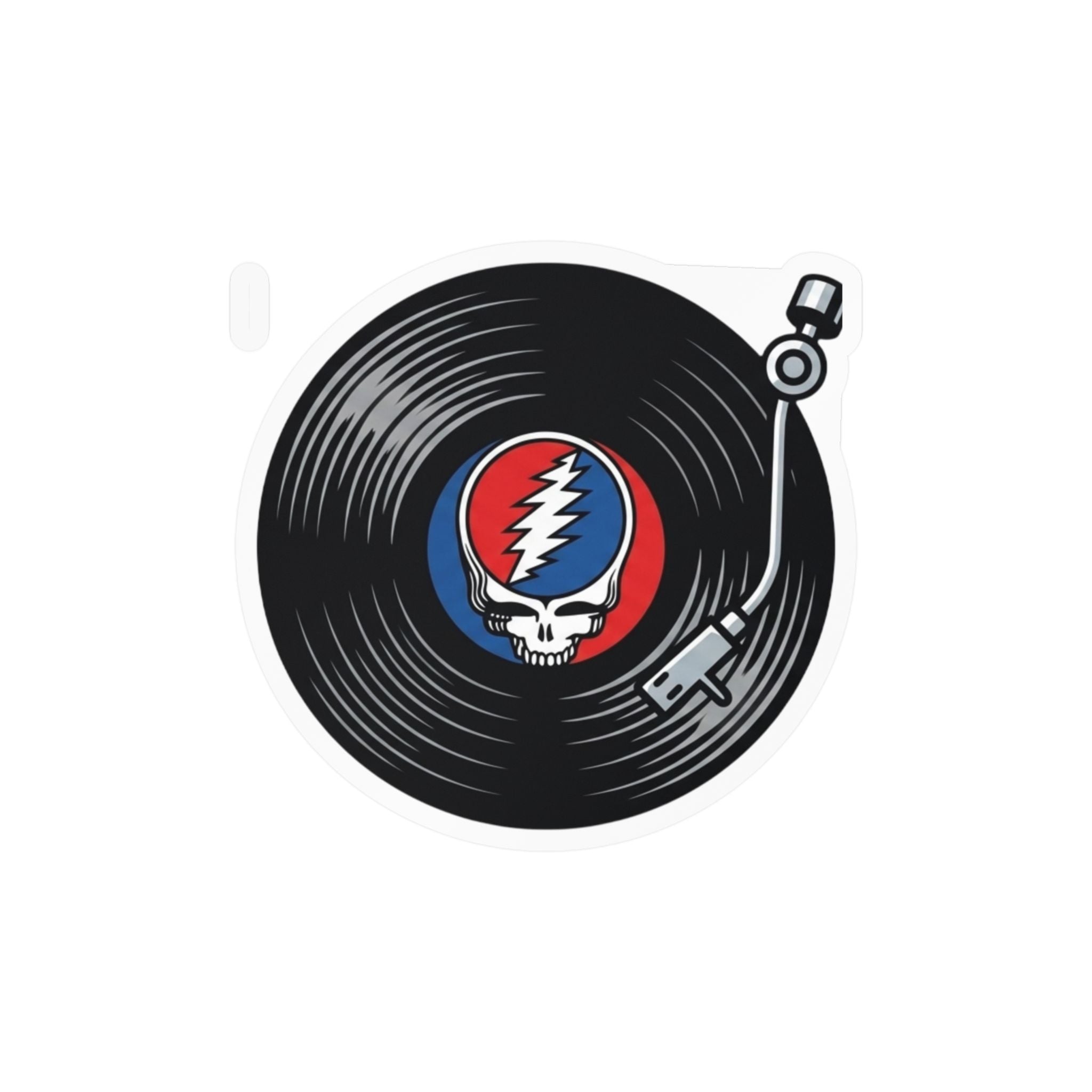 Grateful Dead Steal Your Face Vinyl Record Sticker | Kiss-Cut Vinyl Decal