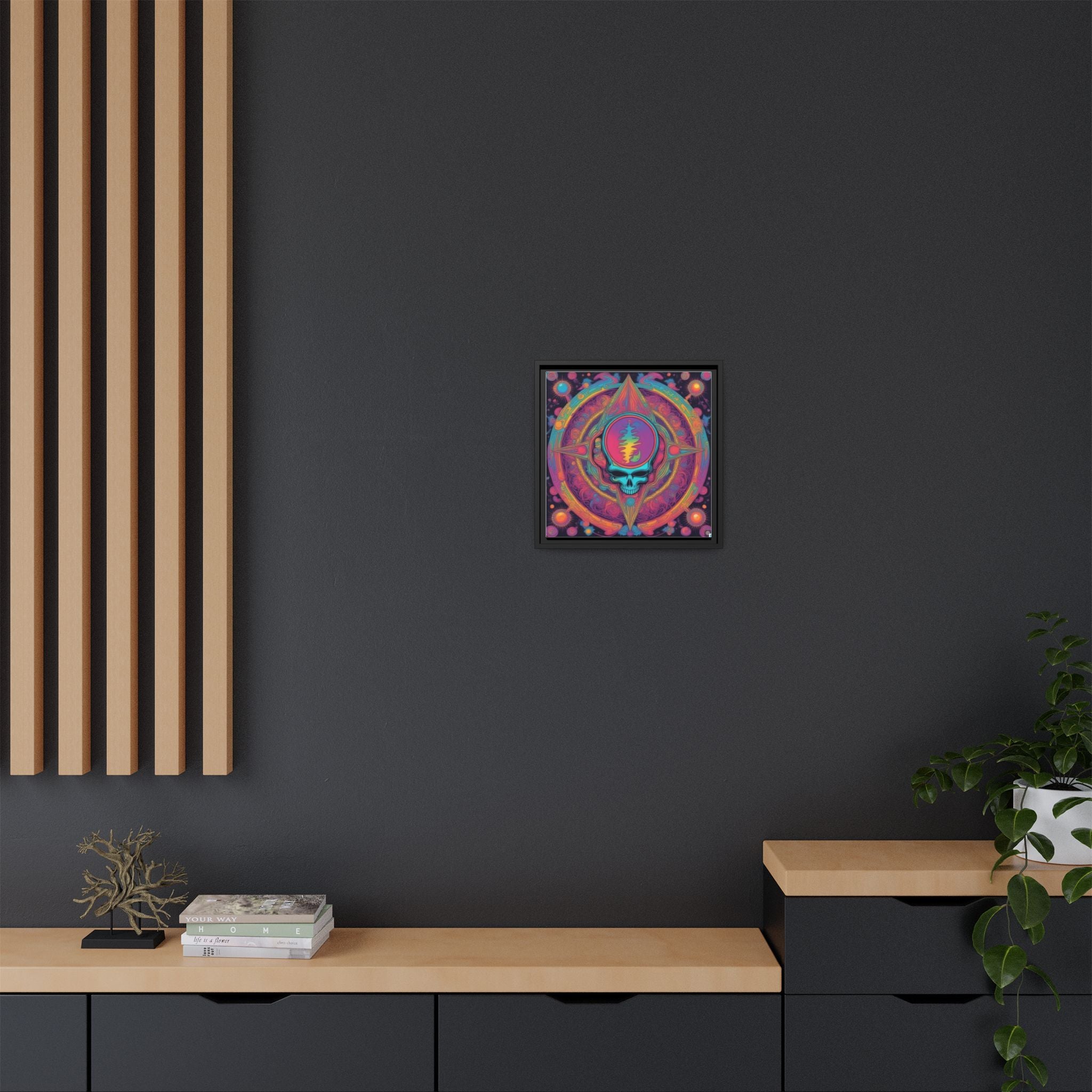 Psychedelic Skull Mandala Matte Canvas