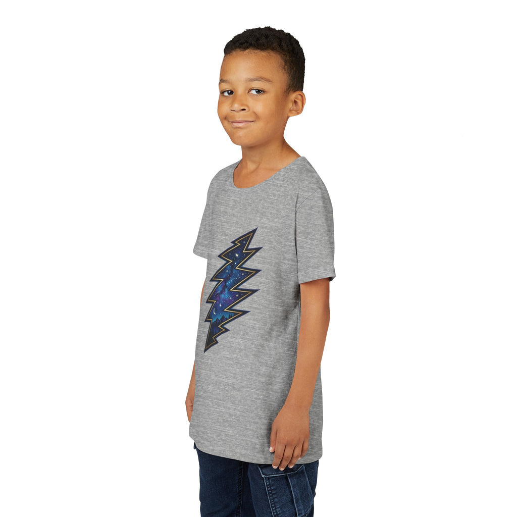 Grateful Dead Galaxy Lightning Bolt Youth Tee | Space Nebula Bolt Shirt