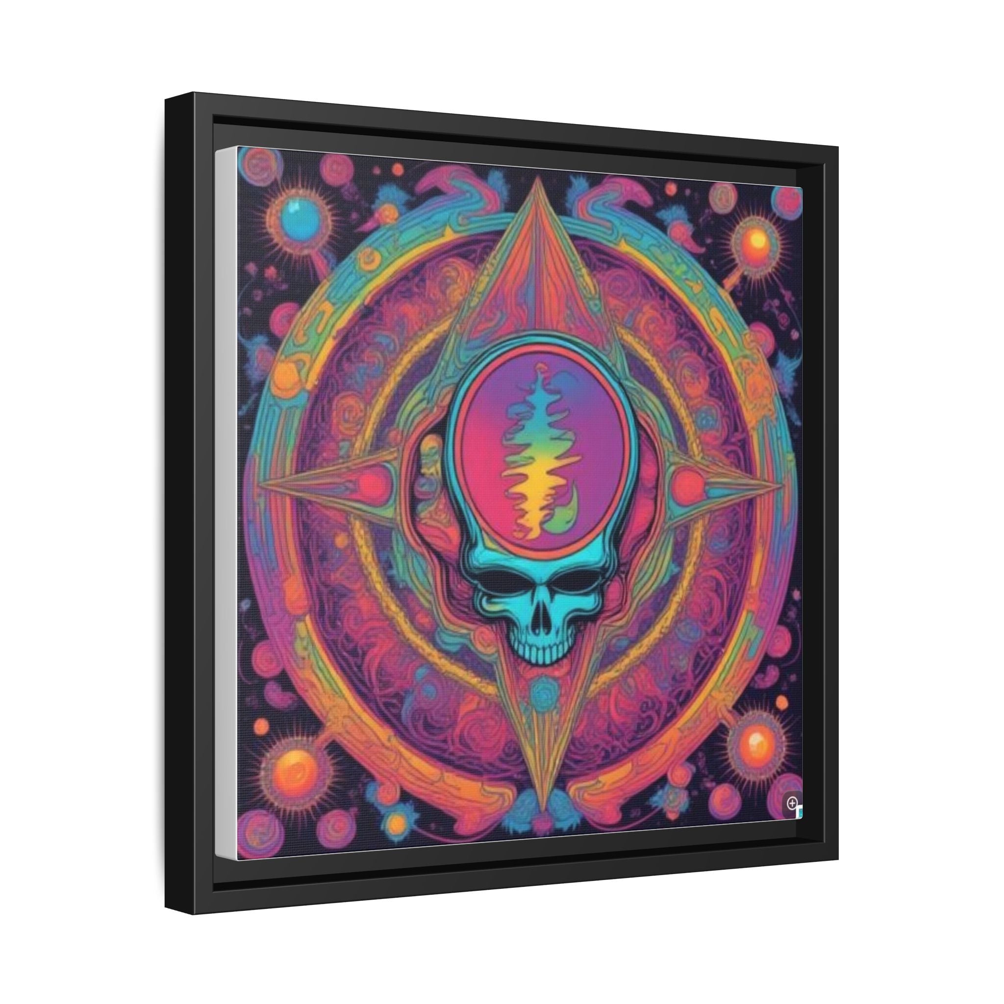 Psychedelic Skull Mandala Matte Canvas