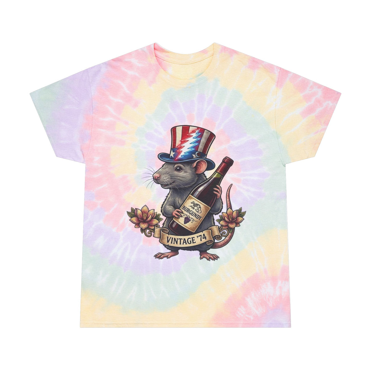 Grateful Dead Wharf Rat Tee | Tie-Dye Spiral, gift for deadhead, him, her, dad, mom, weir all here