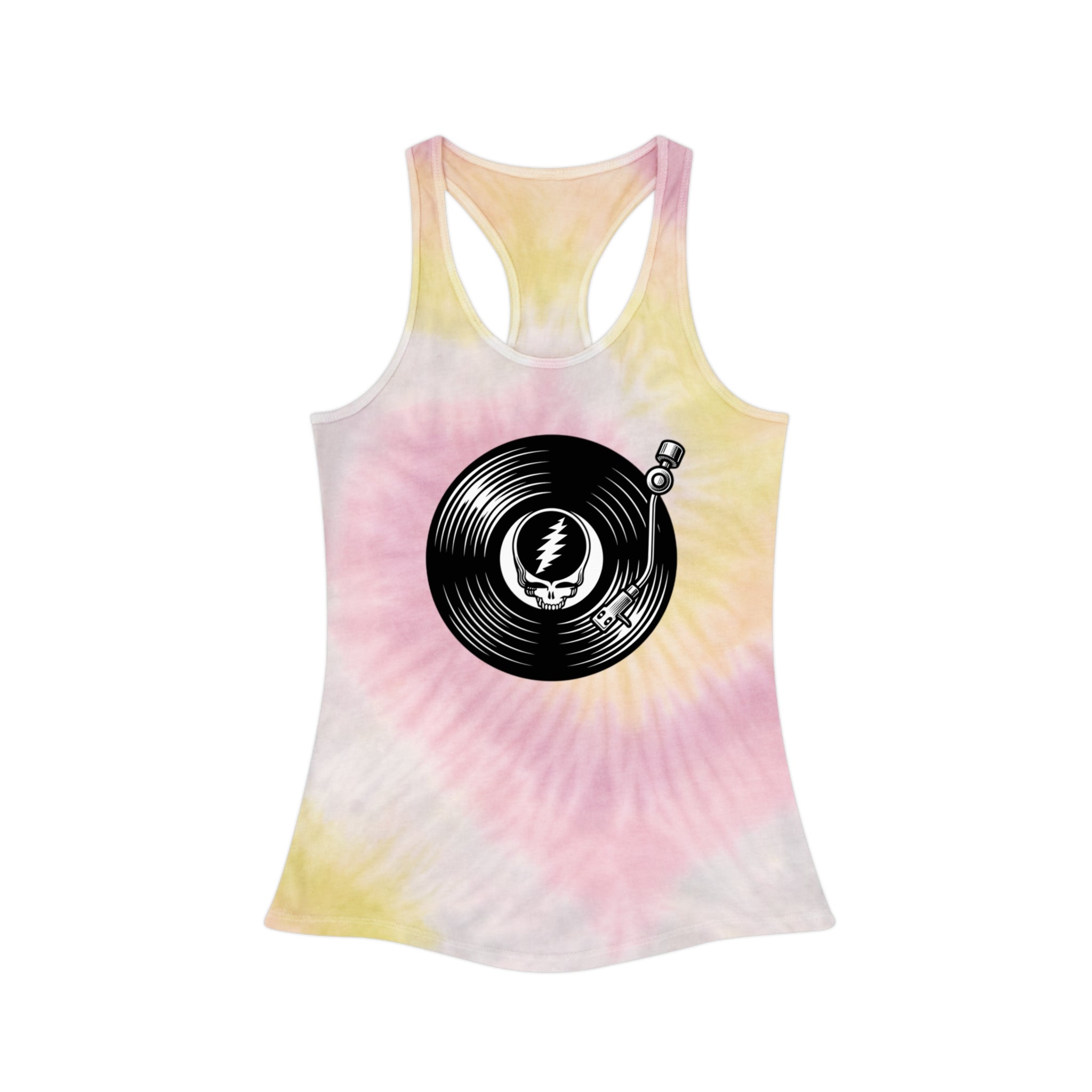 Grateful Dead Vinyl Record Racerback Tank Top | Tie Dye Music Tee
