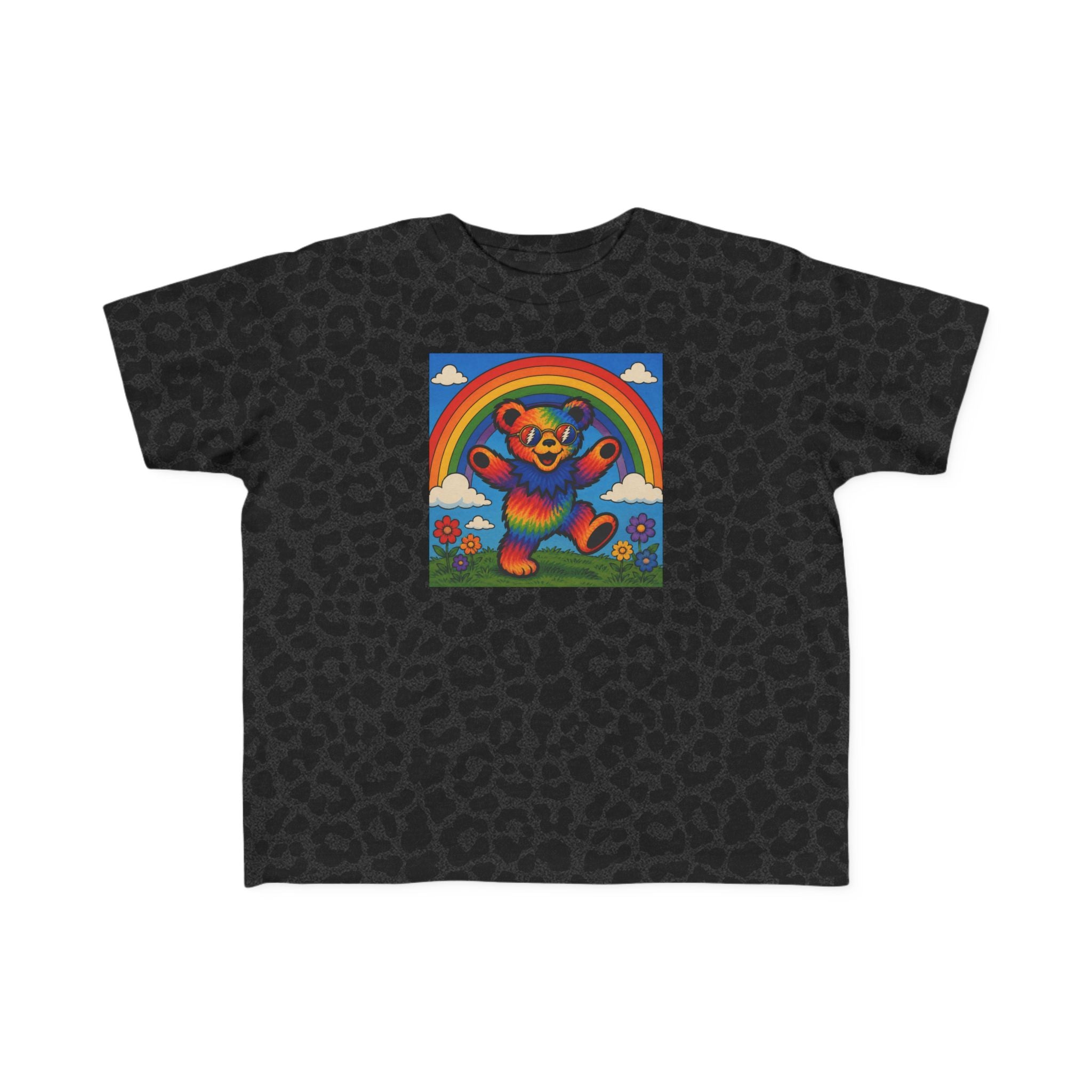 Grateful Dead Rainbow Dancing Bear Toddler Tee | Colorful Retro Grateful Dead Style