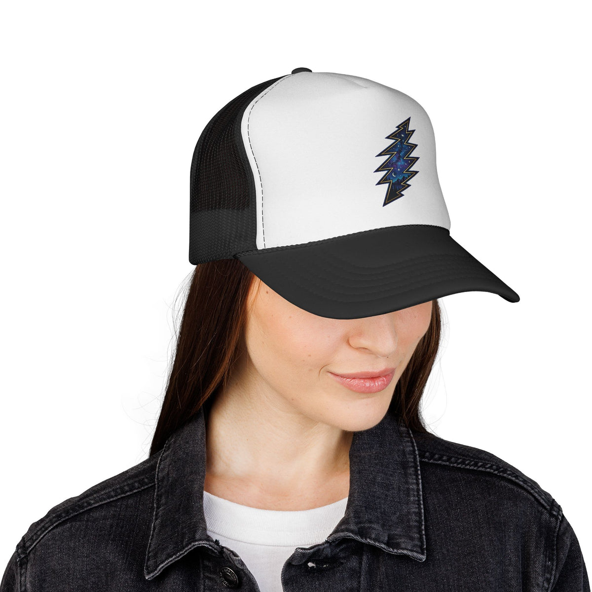 Grateful Dead Galaxy Lightning Bolt Trucker Cap | Space Bolt Mesh Hat